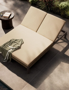 Finnegan Indoor / Outdoor Double Chaise by Amber Lewis x Four Hands