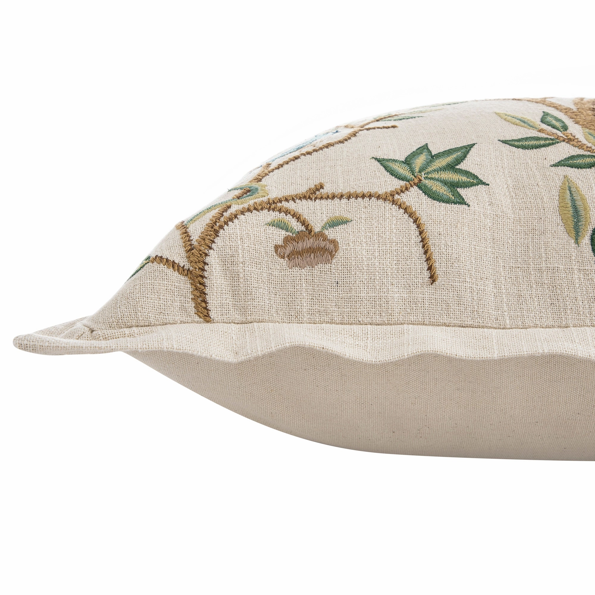 Flora & Fauna Hand Embroidered Tree Of Life Cushion