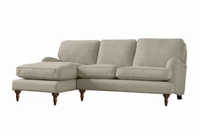 Florence | Chaise Sofa Option 2 | Heather Herringbone Flax