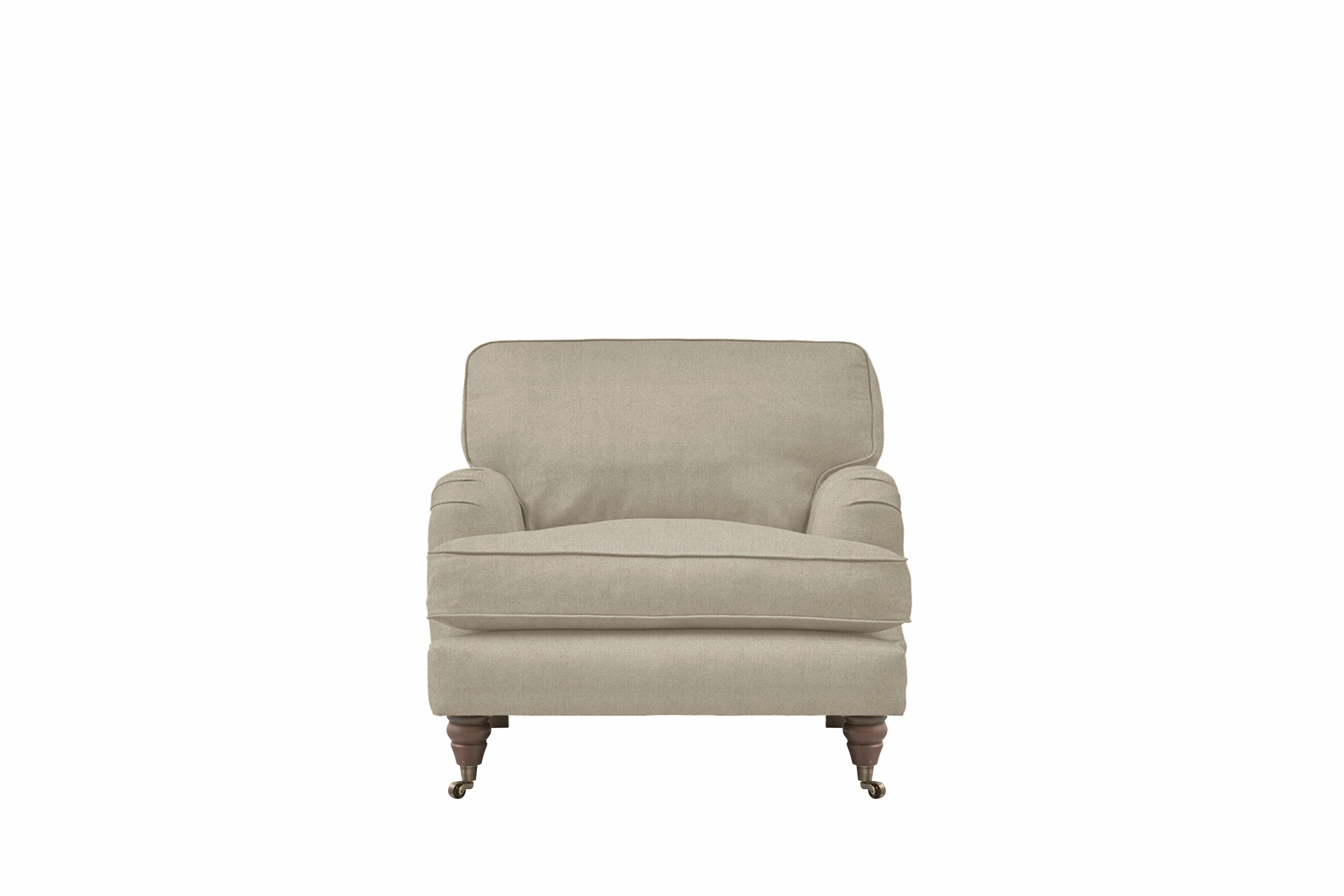 Florence | Love Seat | Heather Herringbone Flax