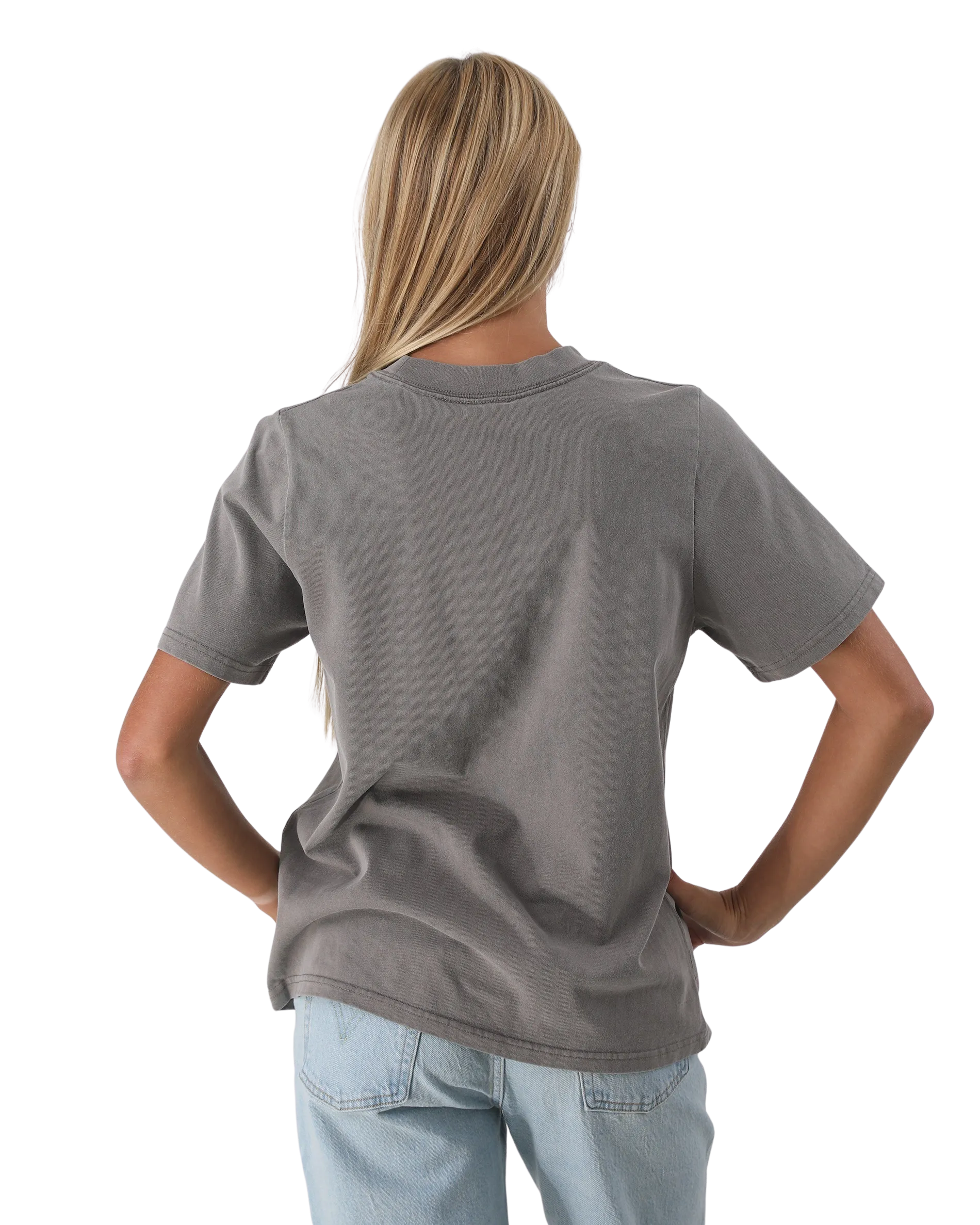 Flower Market T-Shirt in Faded Grey