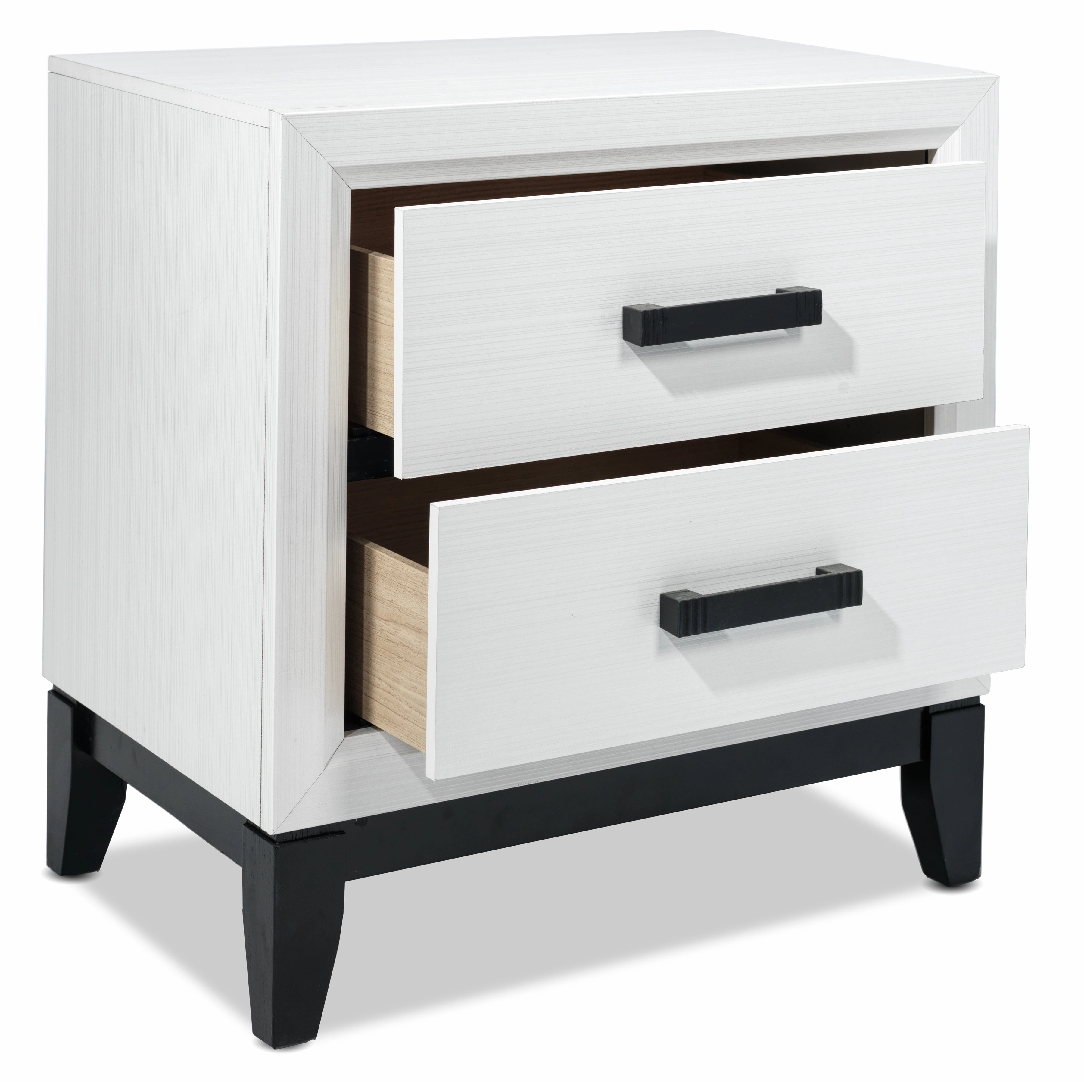 Fog 5-Piece Queen Bedroom Package - White, Black