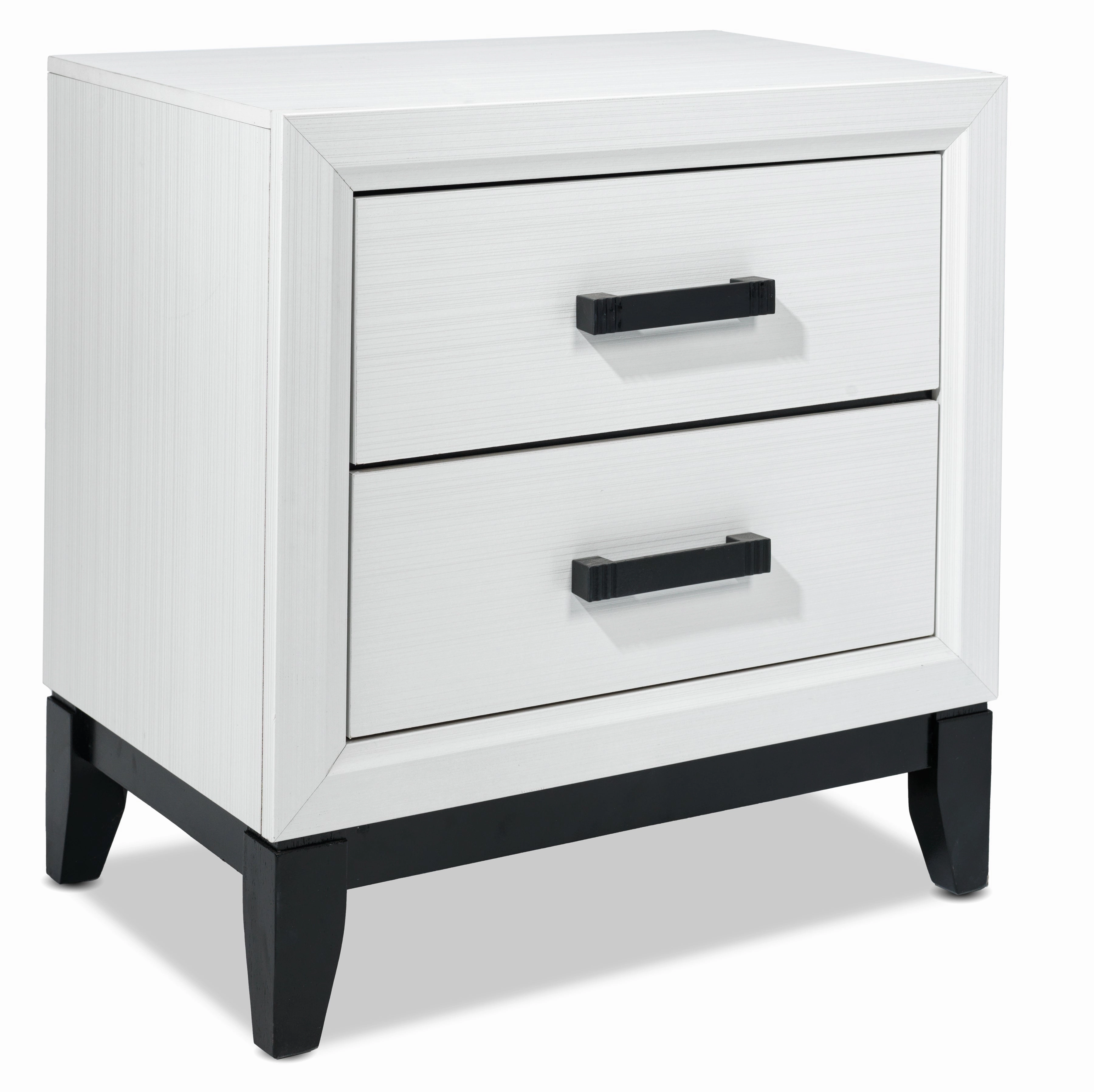 Fog 5-Piece Queen Bedroom Package - White, Black