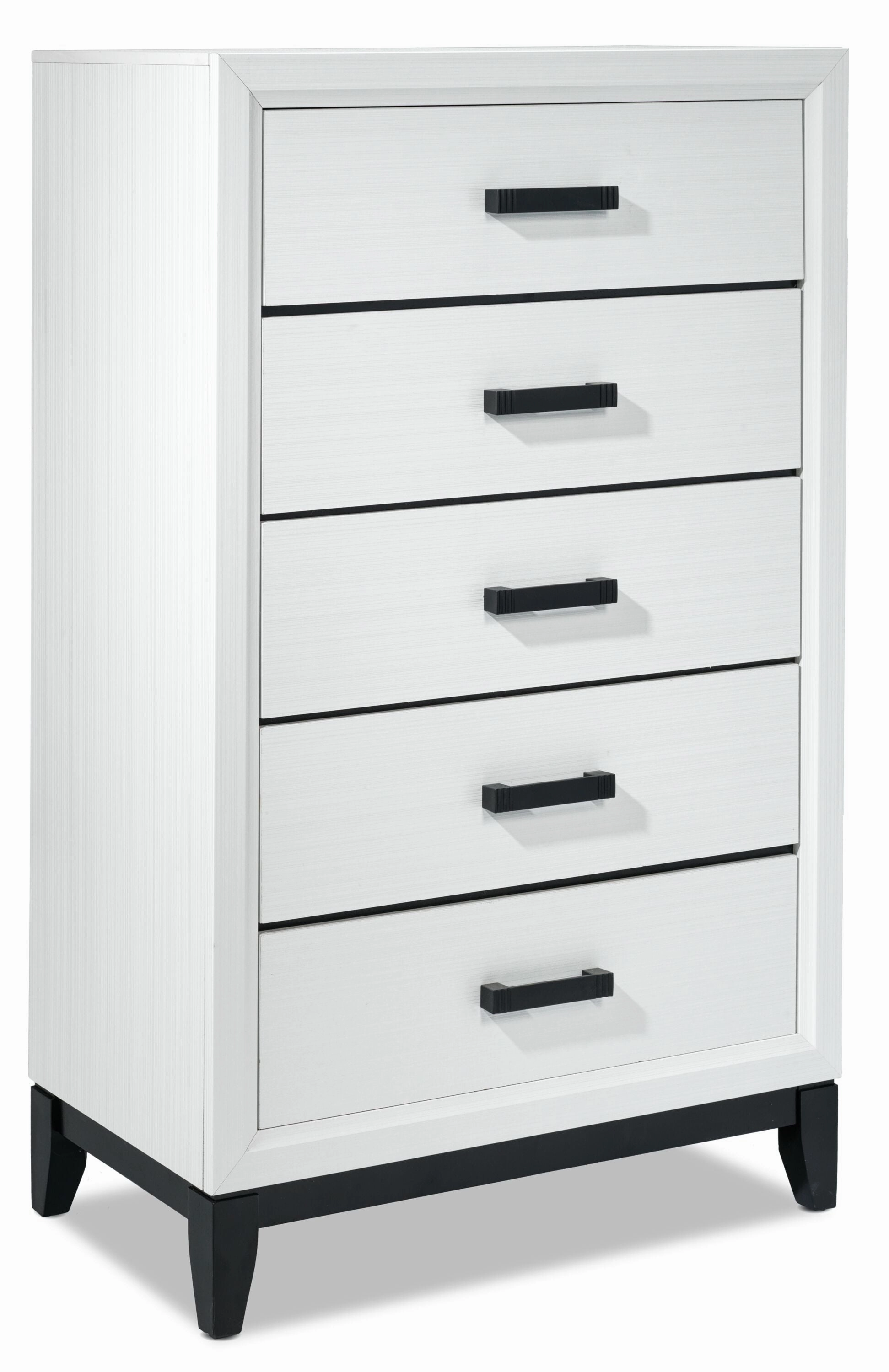Fog 5-Piece Queen Bedroom Package - White, Black