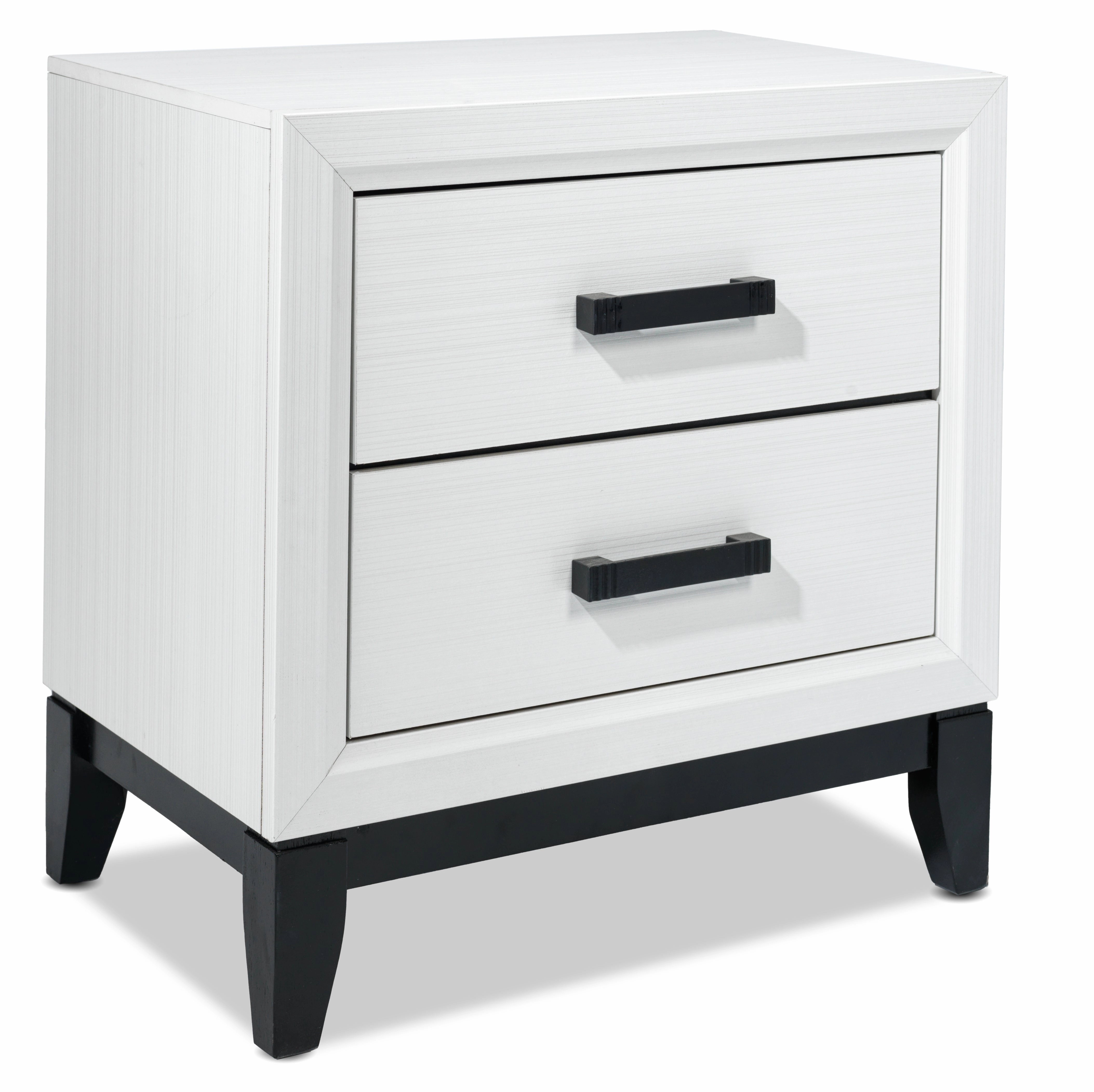 Fog 6-Piece Queen Bedroom Package - White, Black