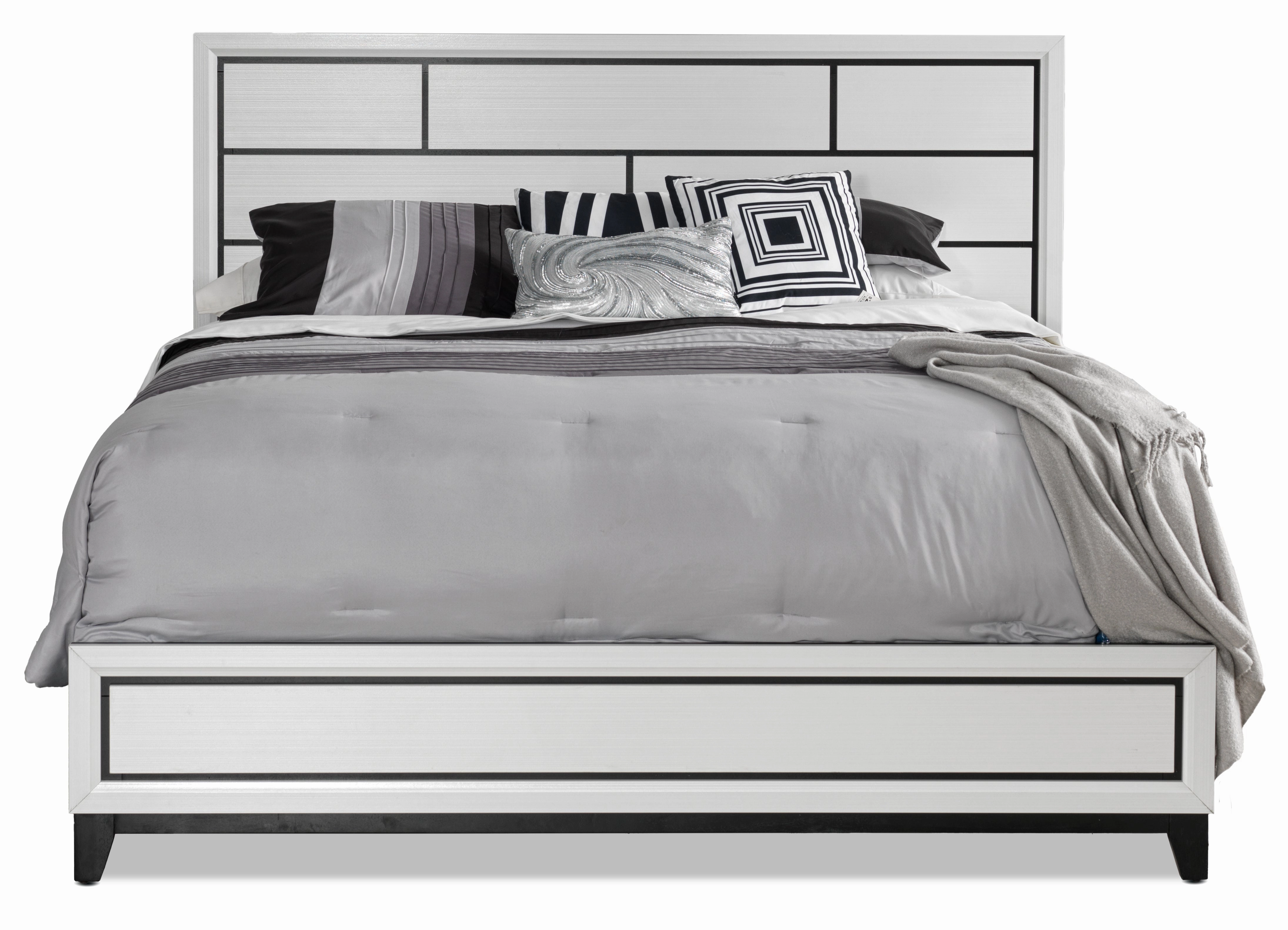 Fog 6-Piece Queen Bedroom Package - White, Black