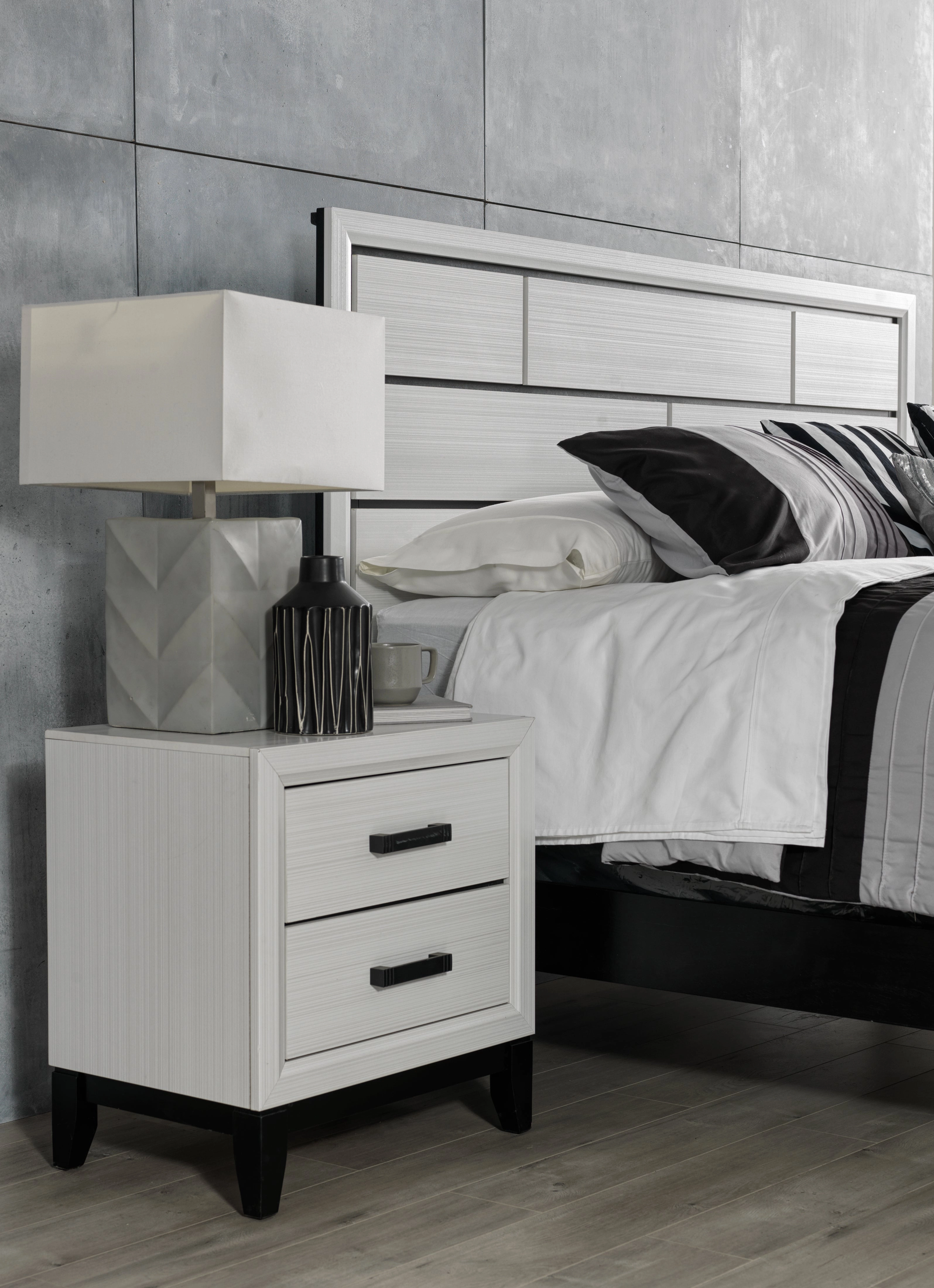 Fog Night Table - White, Black