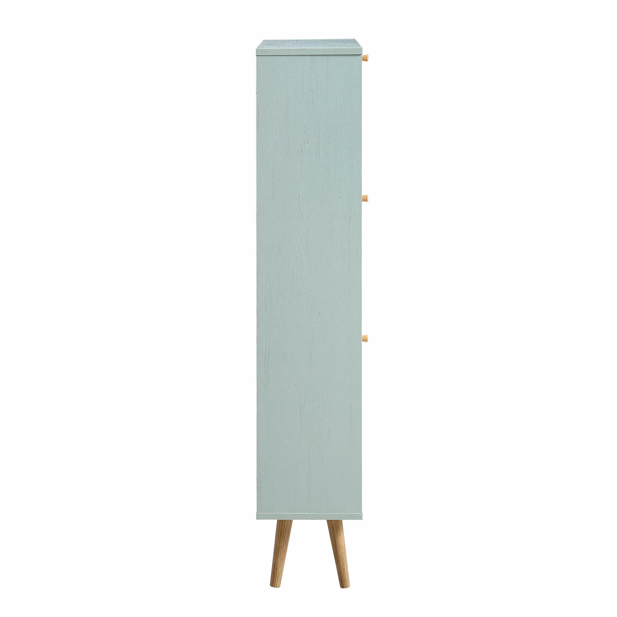 Frances Rattan 3 Tier Shoe Storage Cabinet, Mint