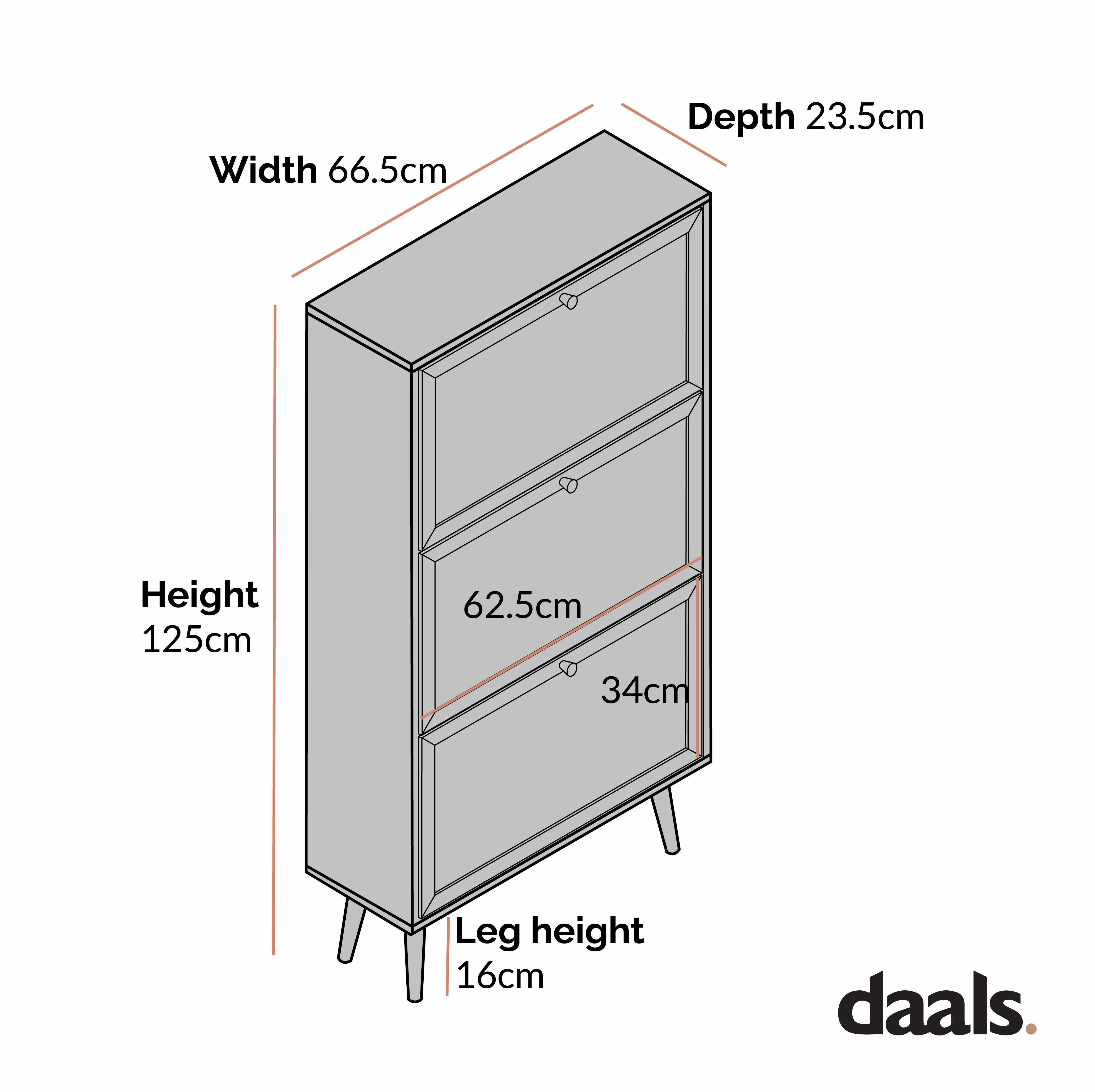 Frances Rattan 3 Tier Shoe Storage Cabinet, Natural