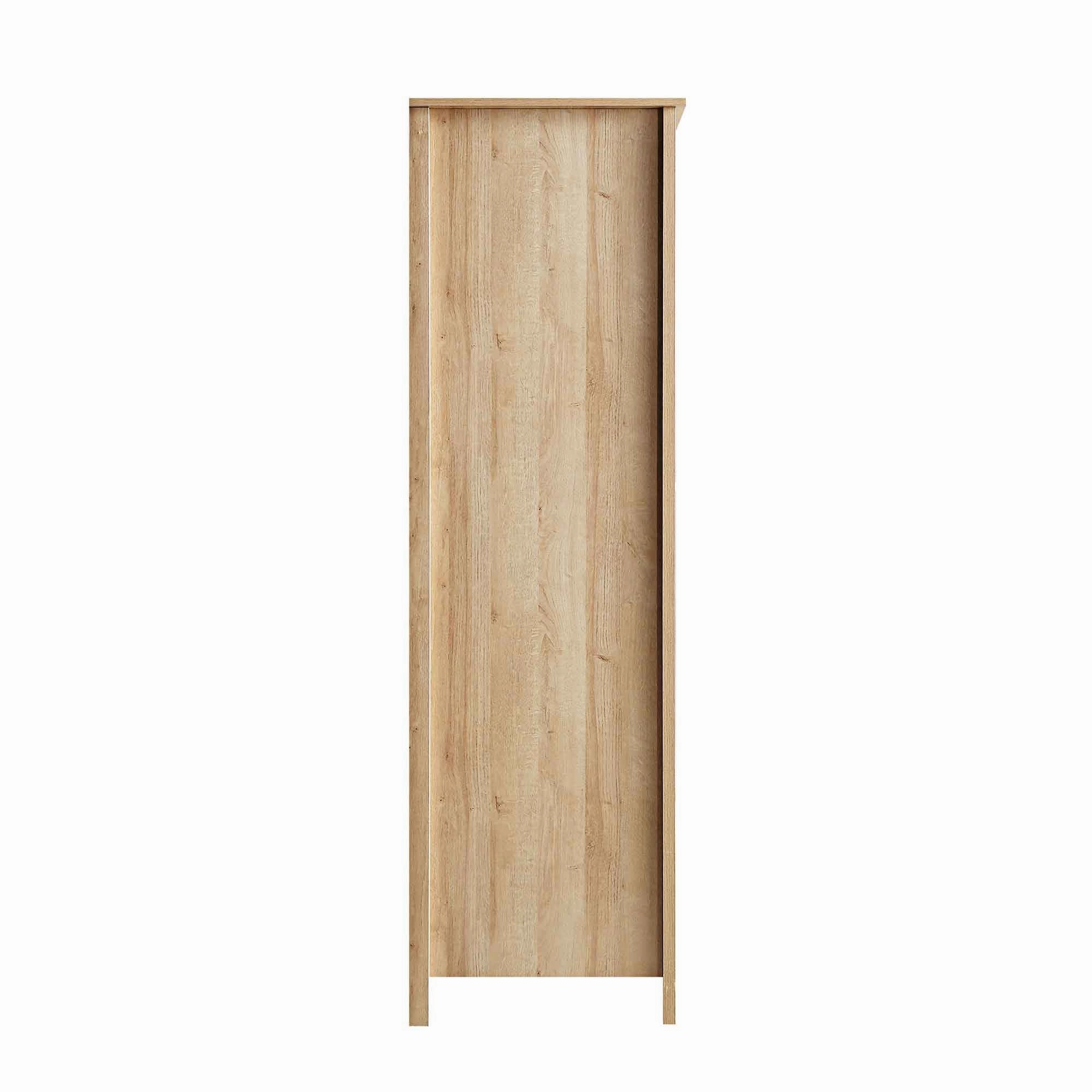 Frances Rattan 4-Door Wardrobe with 2 Drawers, Natural