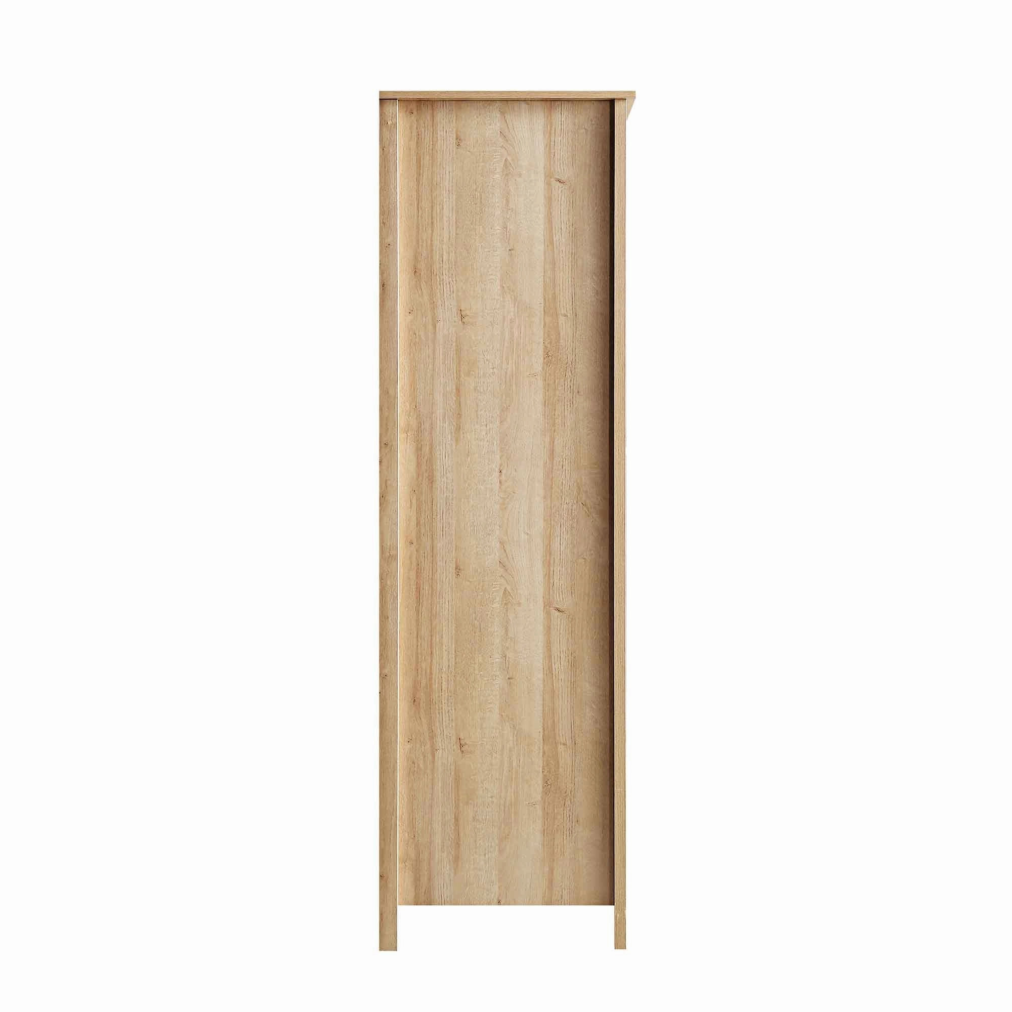 Frances Rattan 4-Door Wardrobe with 2 Drawers, Natural