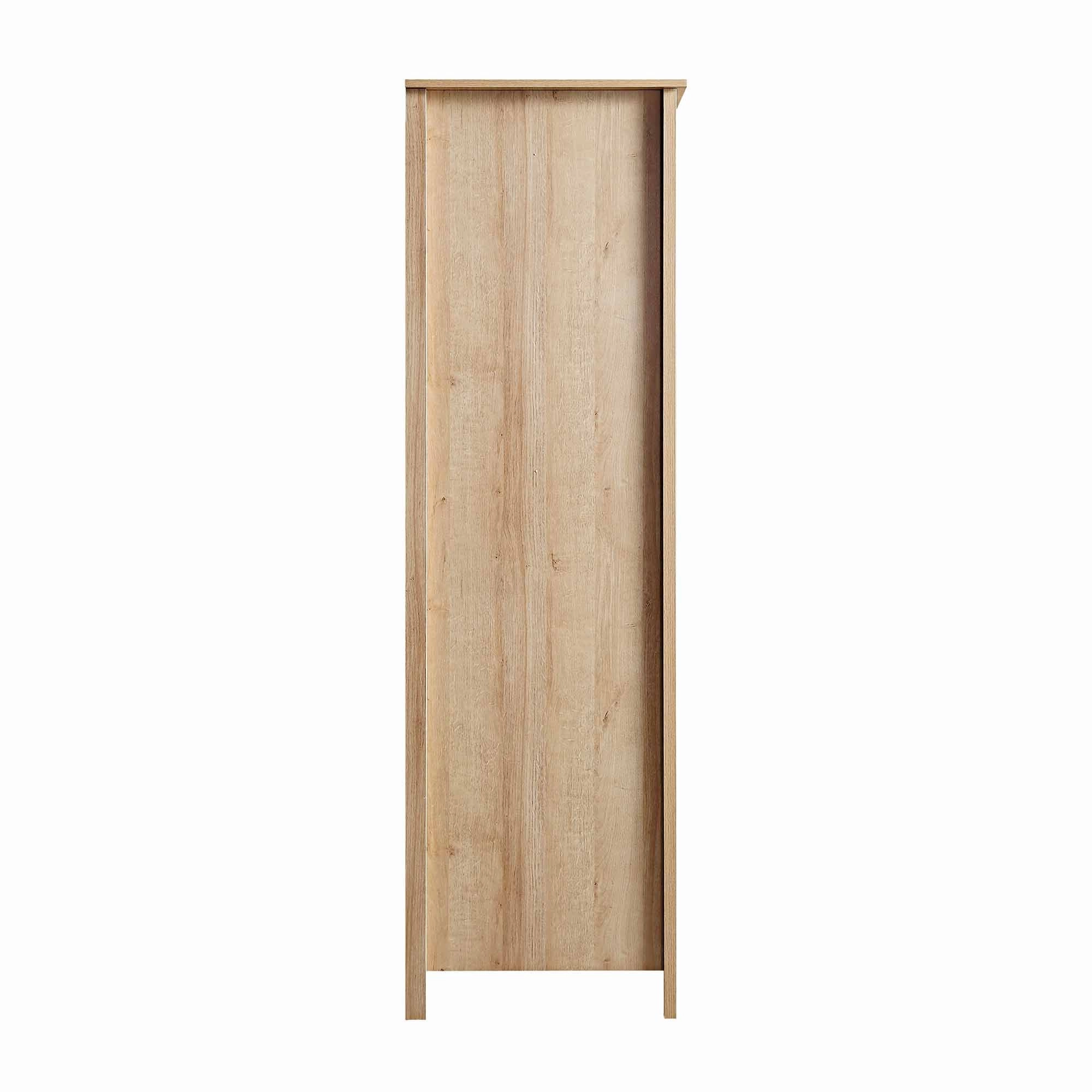 Frances Rattan Triple Wardrobe with 2 Drawers, Natural