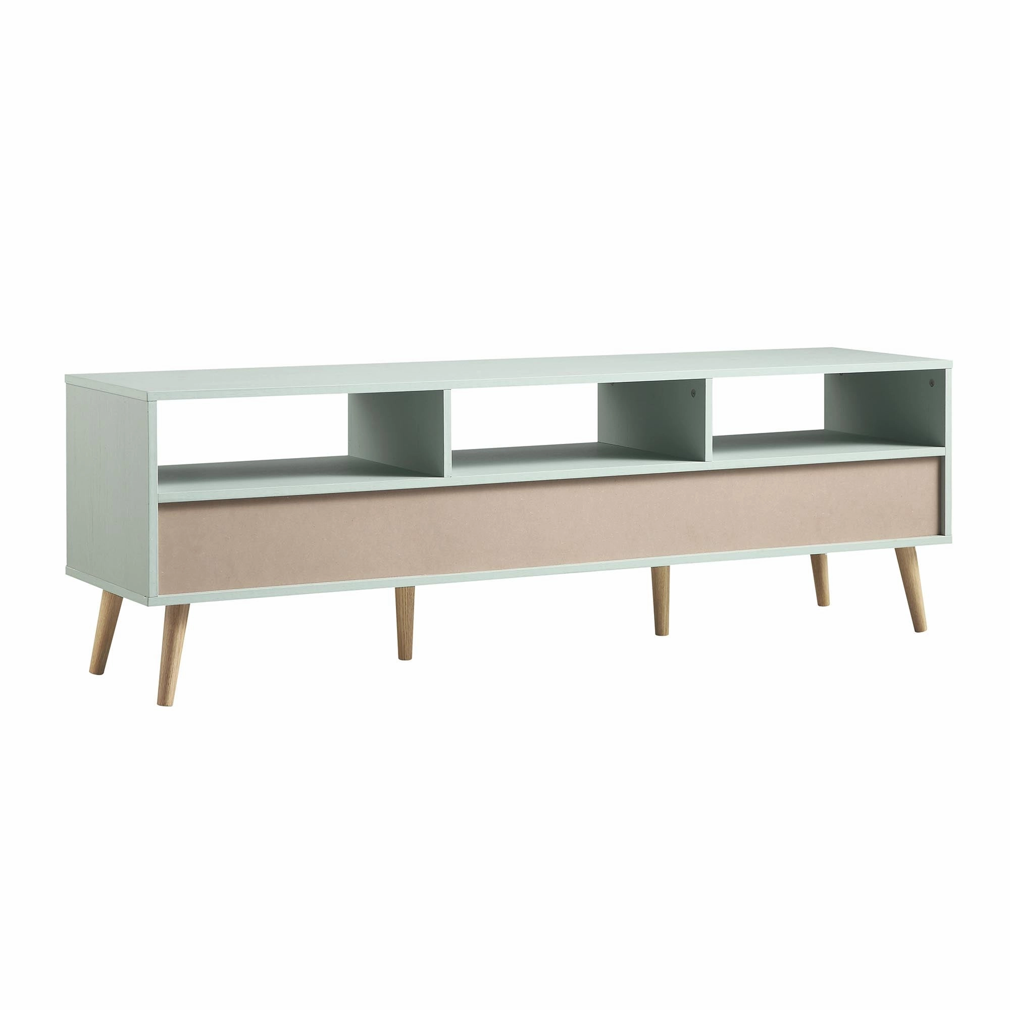 Frances Woven Rattan 160cm 3-Drawer TV Unit, Mint
