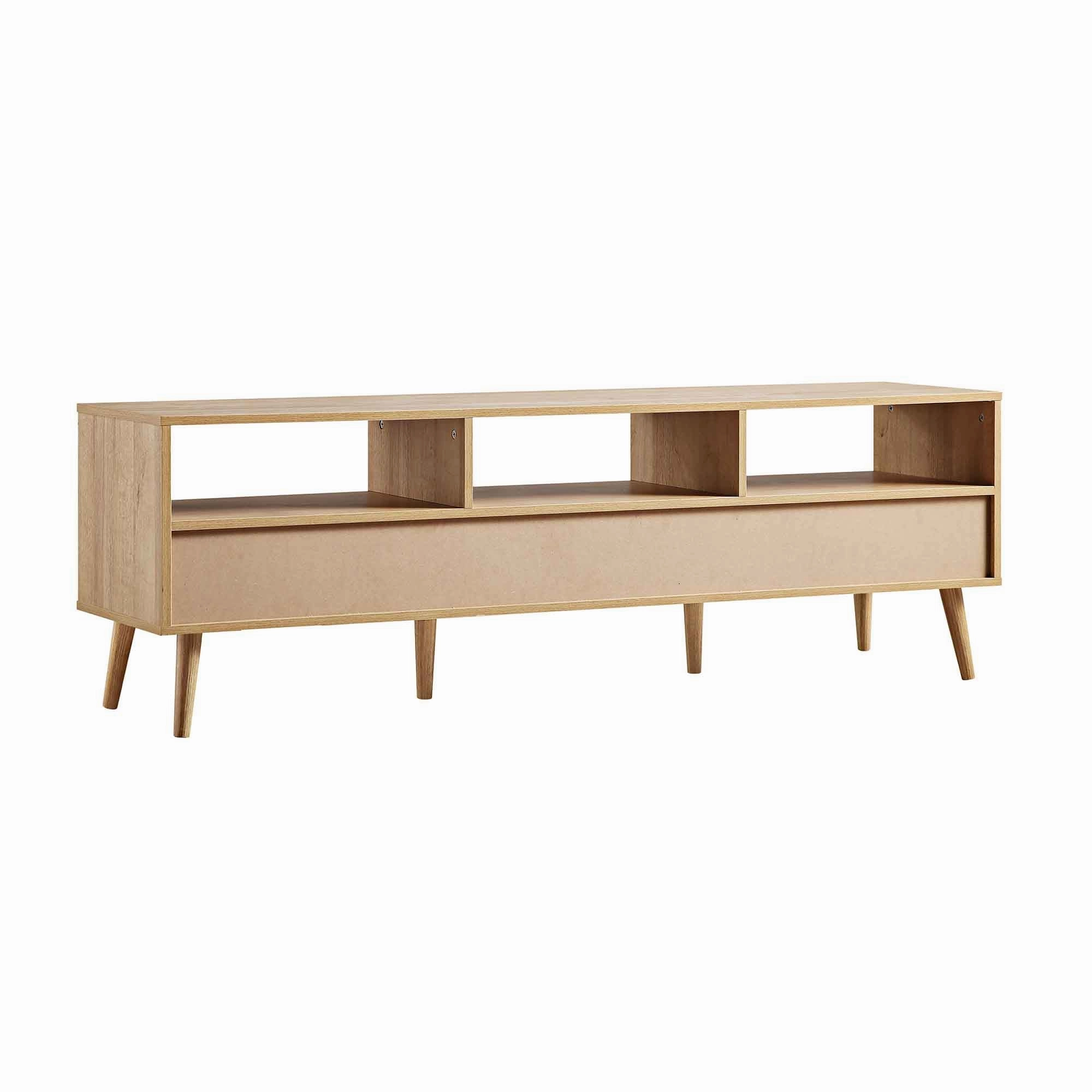 Frances Woven Rattan 160cm 3-Drawer TV Unit, Natural