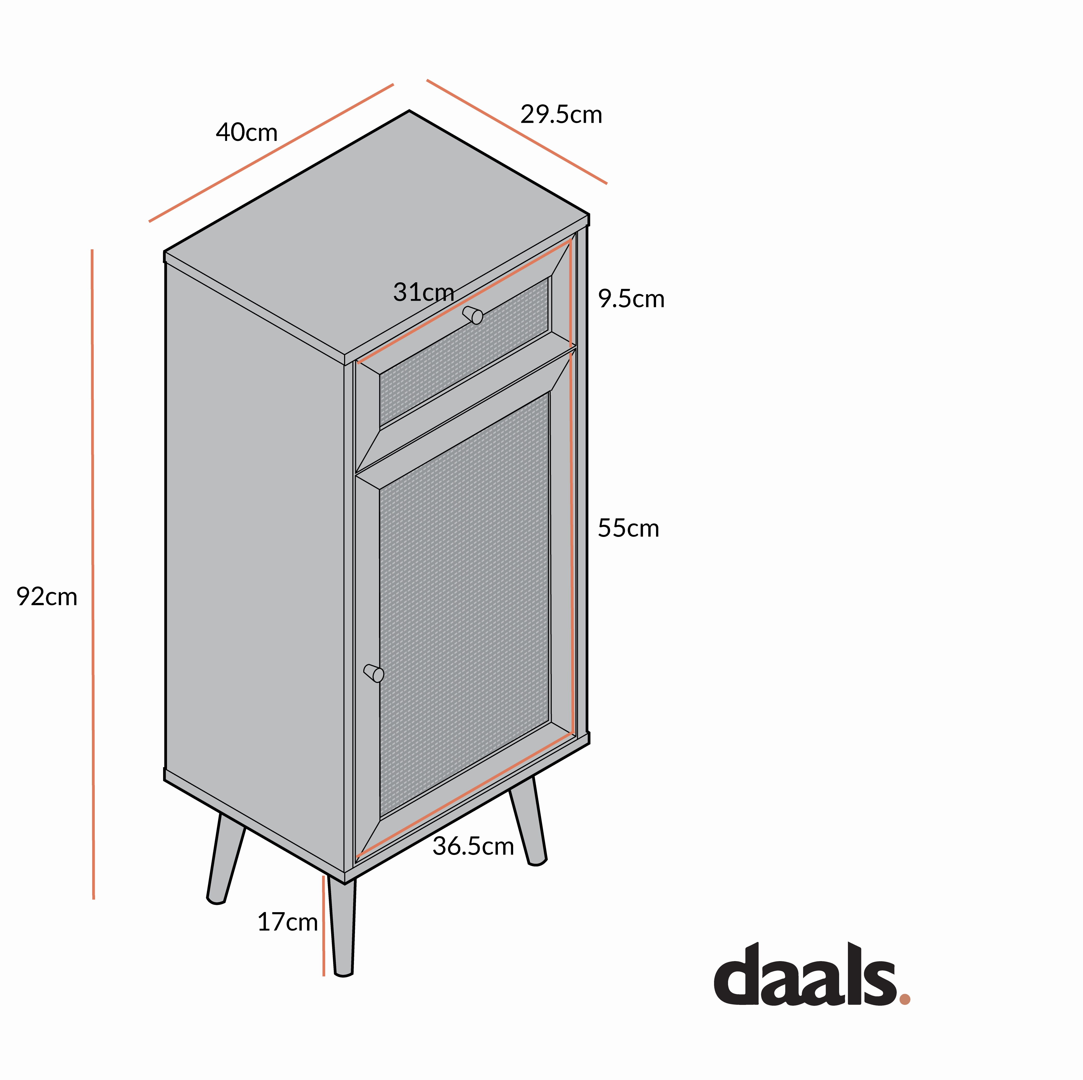 Frances Woven Rattan 1-Door Bathroom Cabinet, Mint