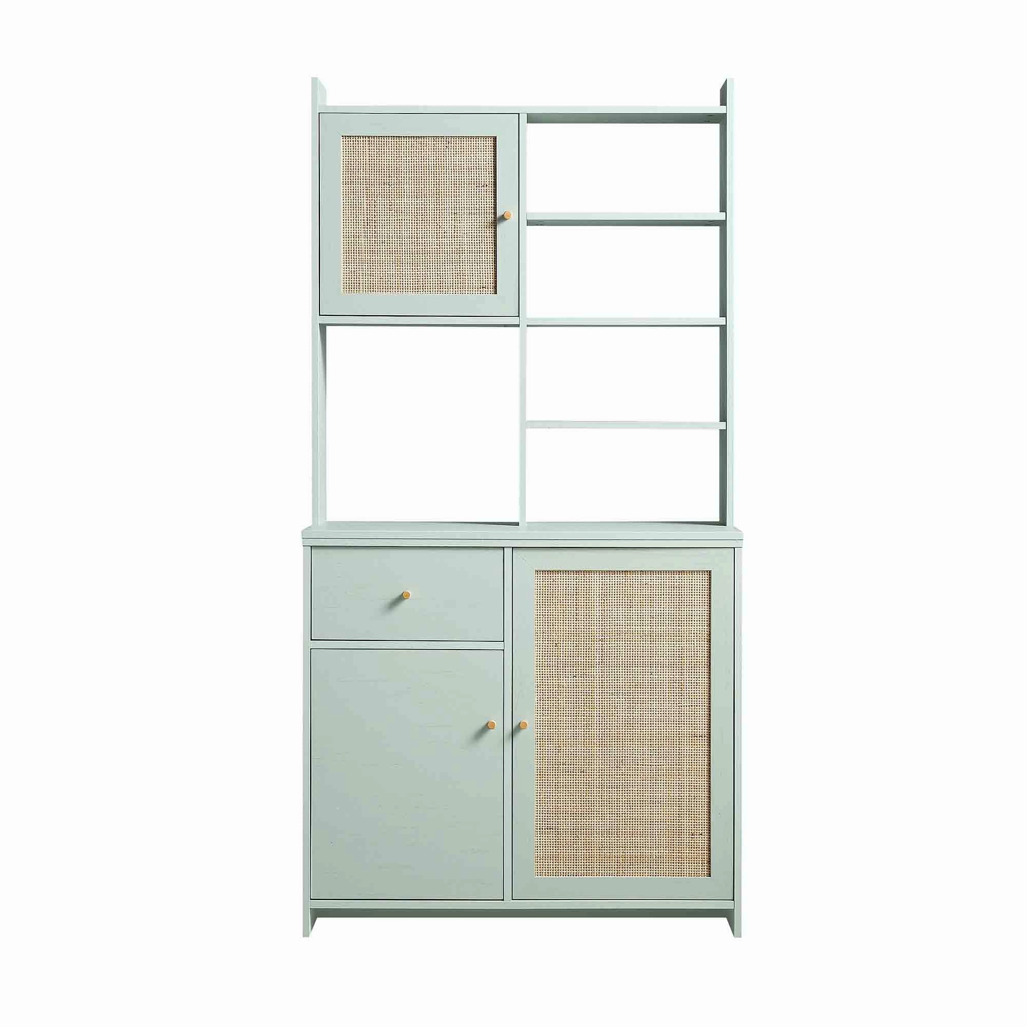Frances Woven Rattan Dresser, Mint