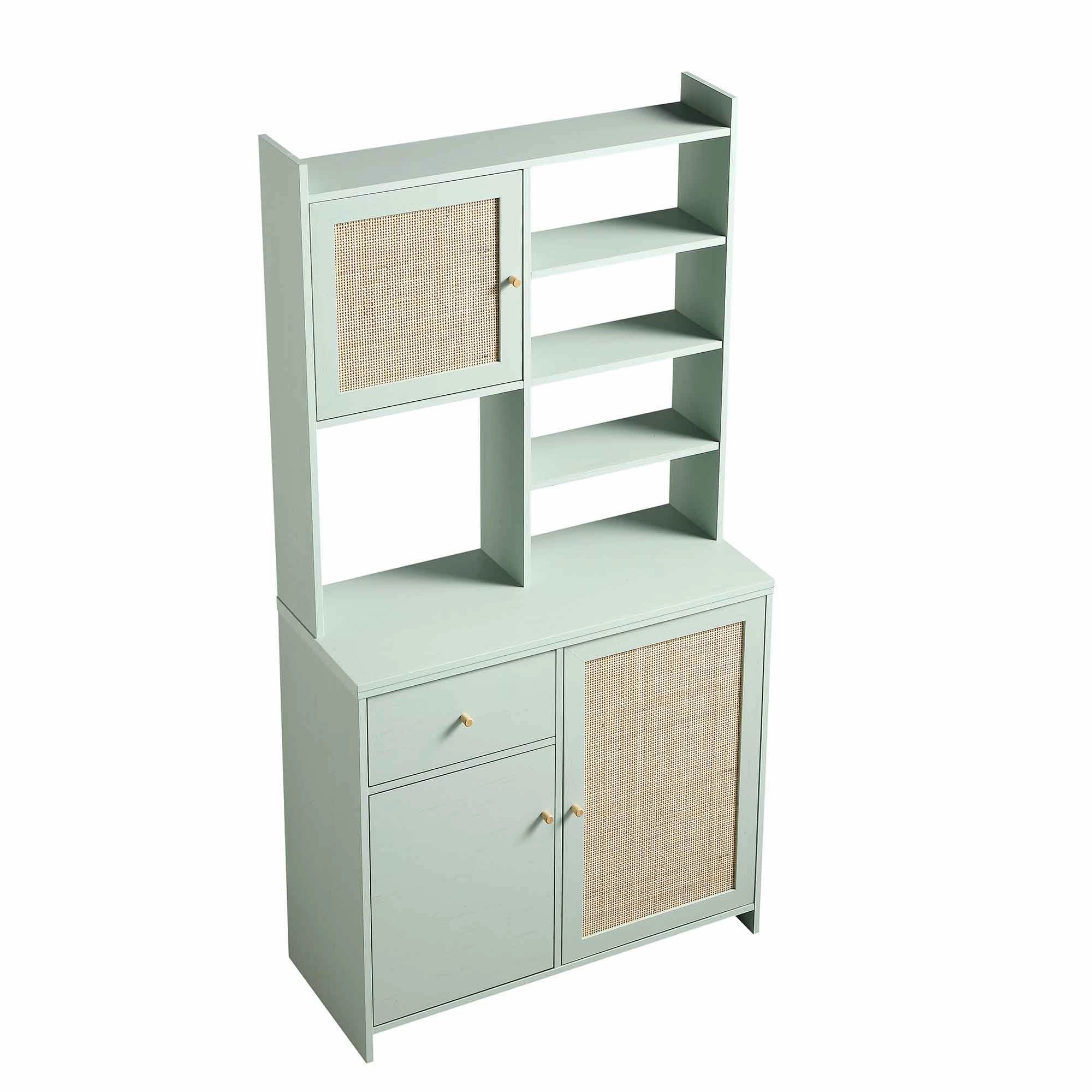 Frances Woven Rattan Dresser, Mint