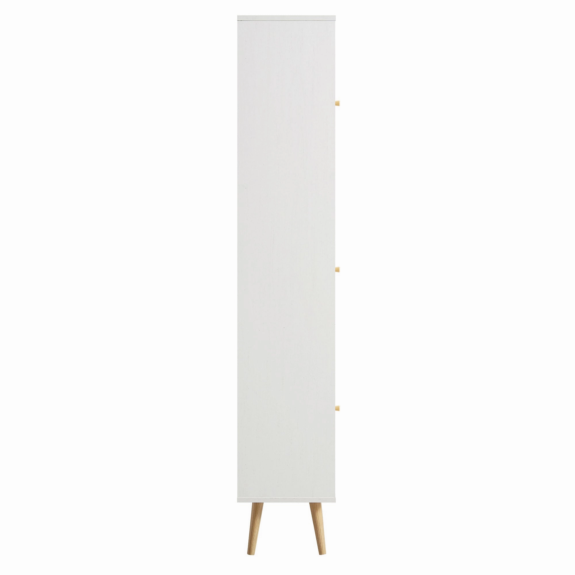 Frances Woven Rattan Tallboy Bathroom Unit, White
