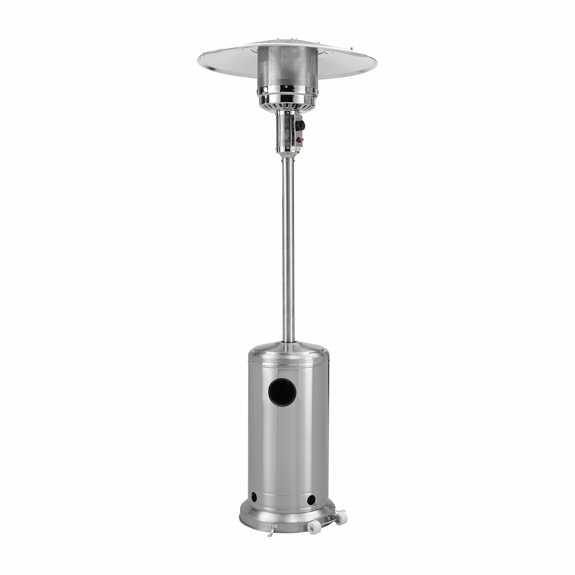 Freestanding Patio Heater Silver Stainless Steel Finish 44,000 BTU 13KW
