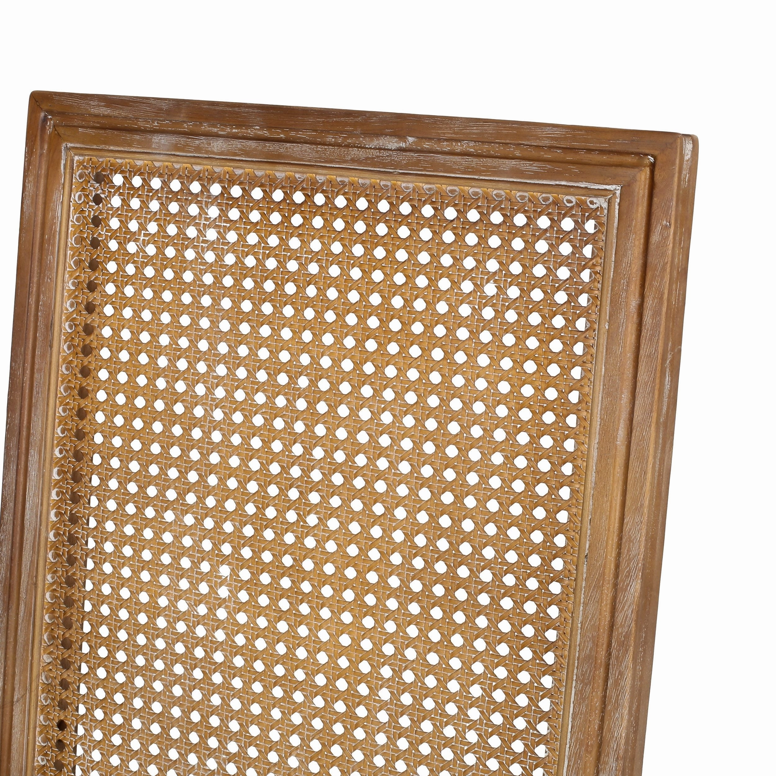 French Country Wood and Cane Upholstered Dining Chair - NH721513