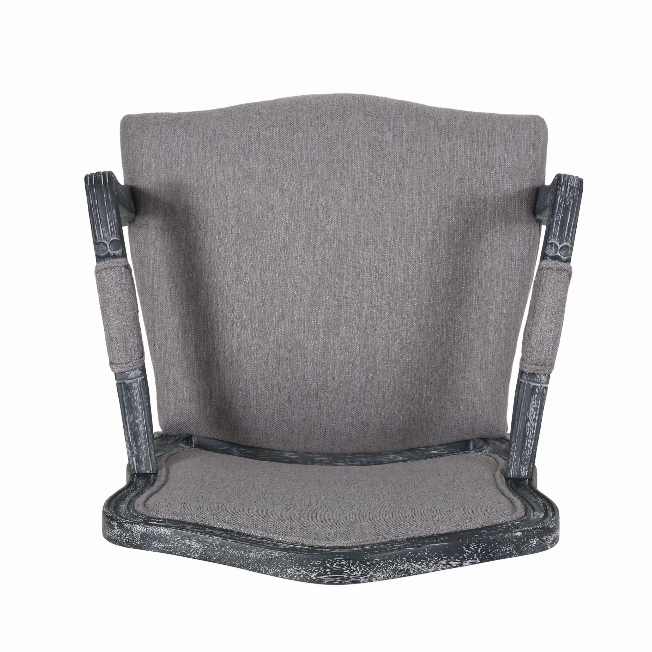 French Country Wood Upholstered Dining Armchair - NH581513