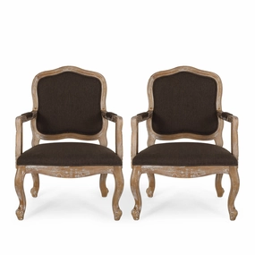 French Country Wood Upholstered Dining Armchair - NH581513 kitchen accessories, table linens