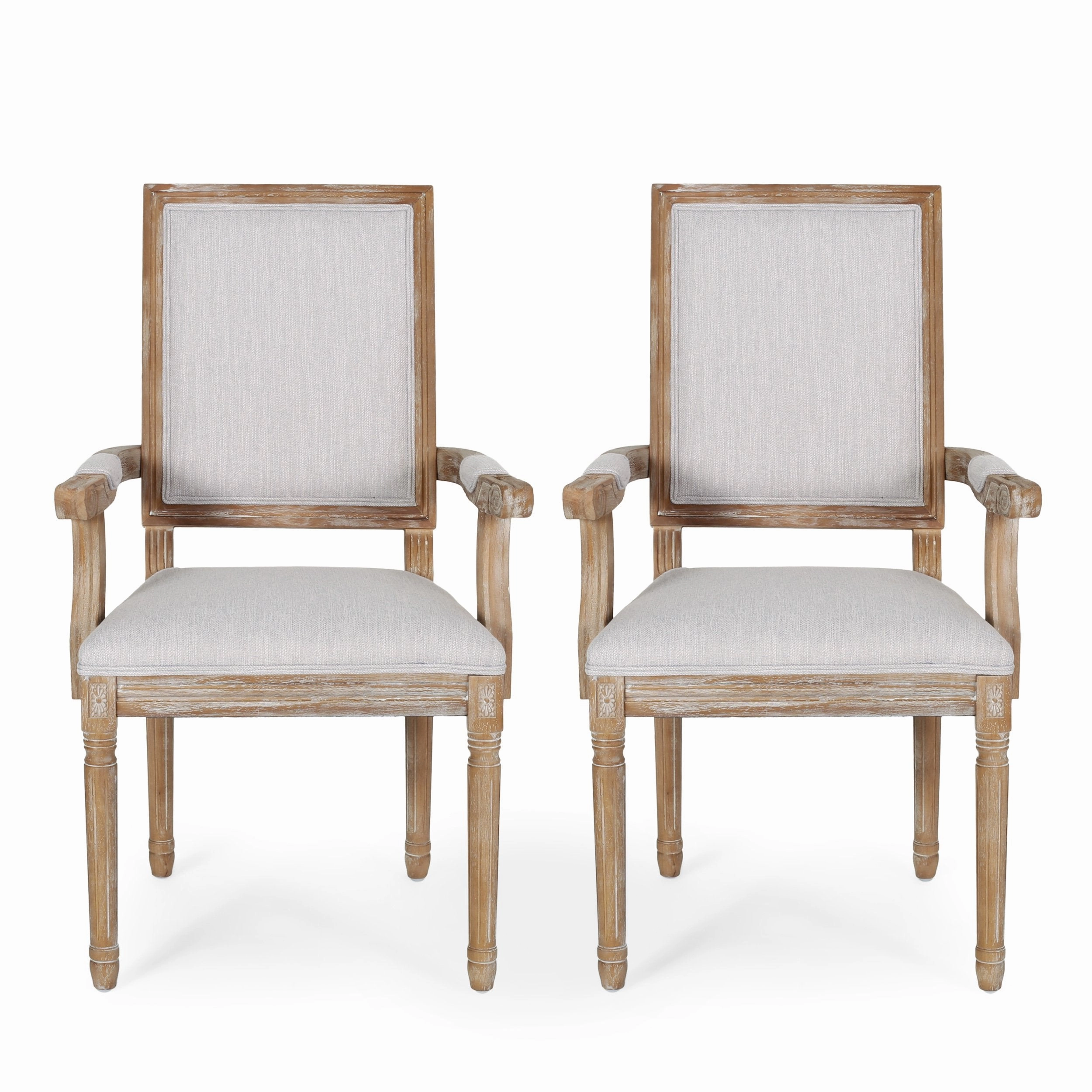 French Country Wood Upholstered Dining Chair - NH511513