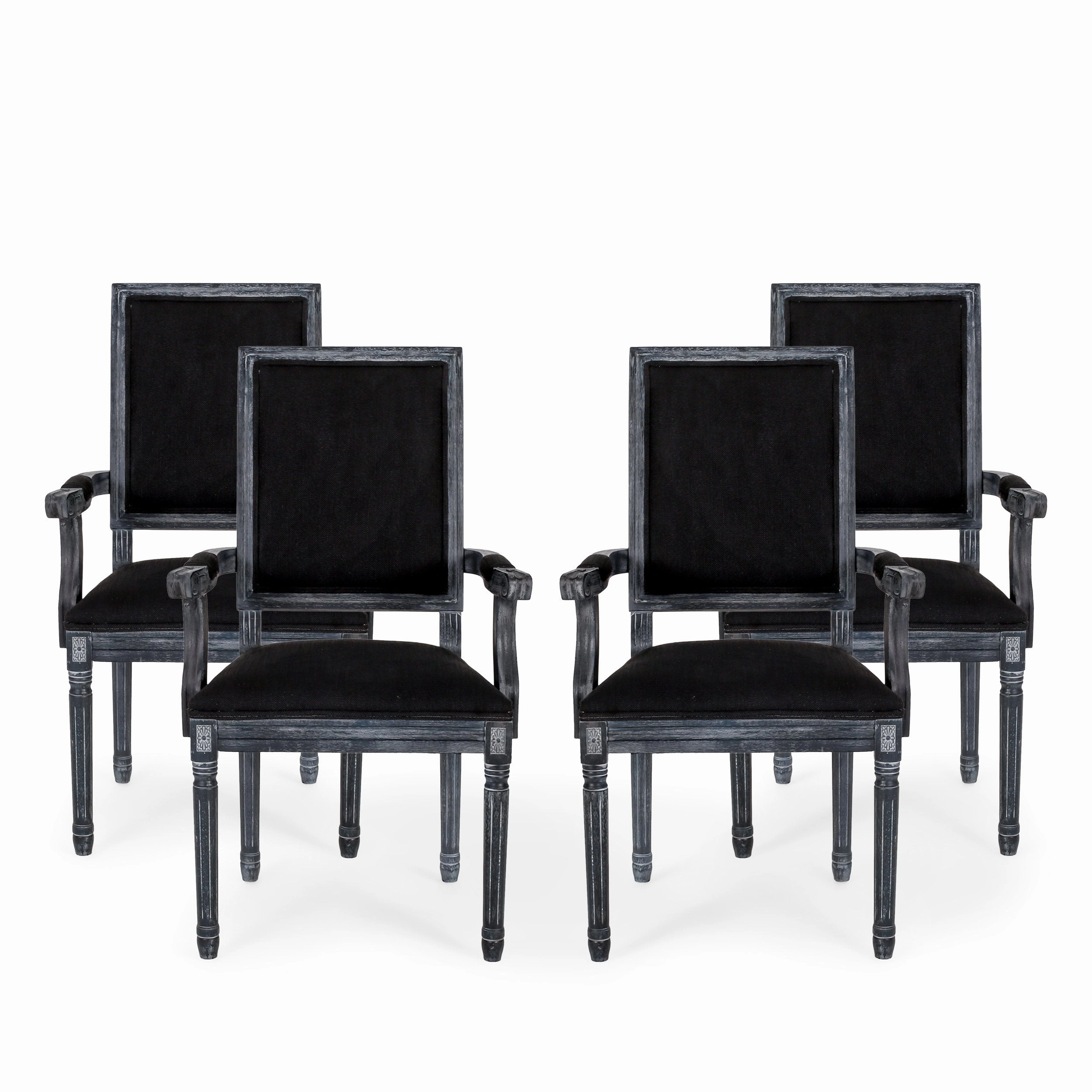 French Country Wood Upholstered Dining Chair - NH511513