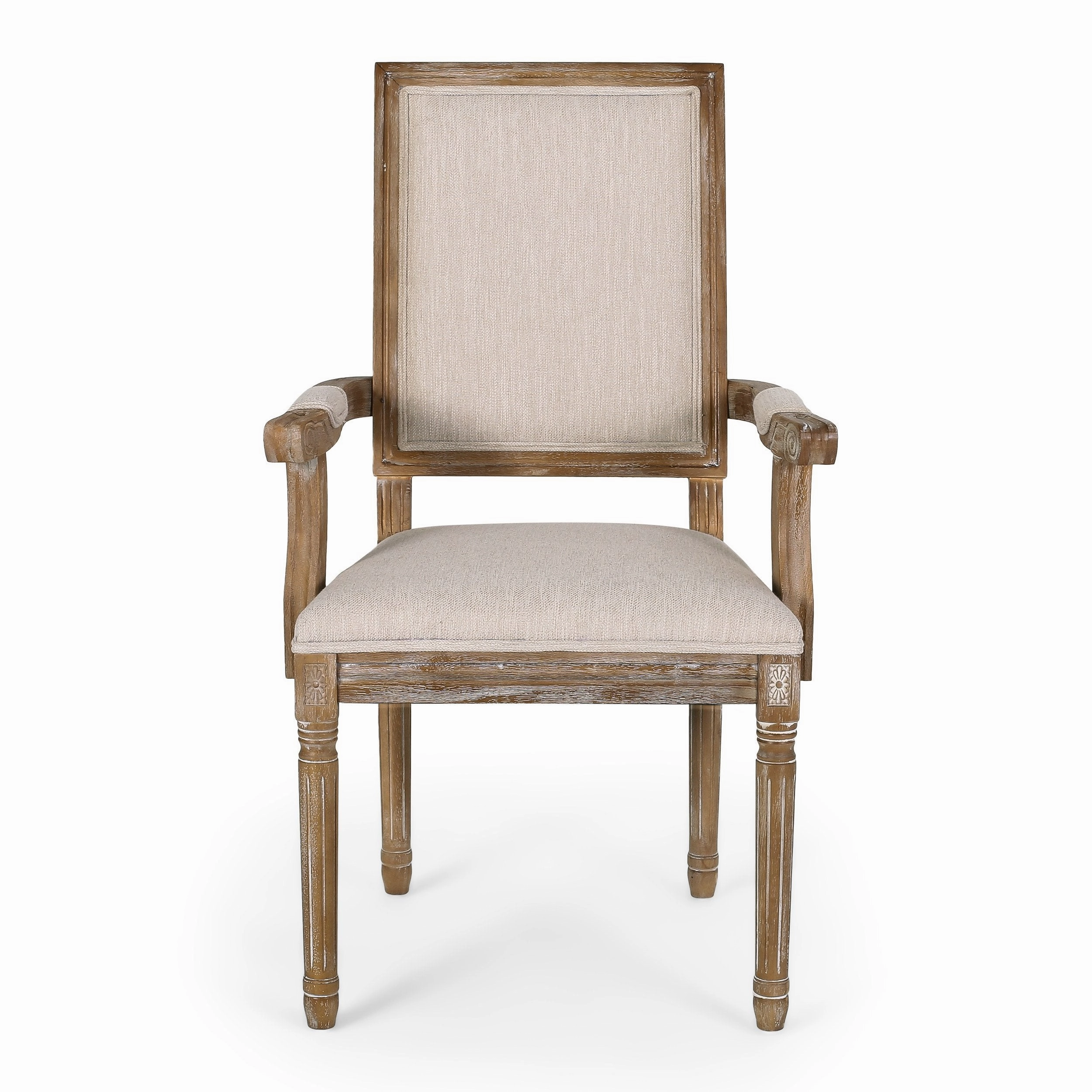 French Country Wood Upholstered Dining Chair - NH511513