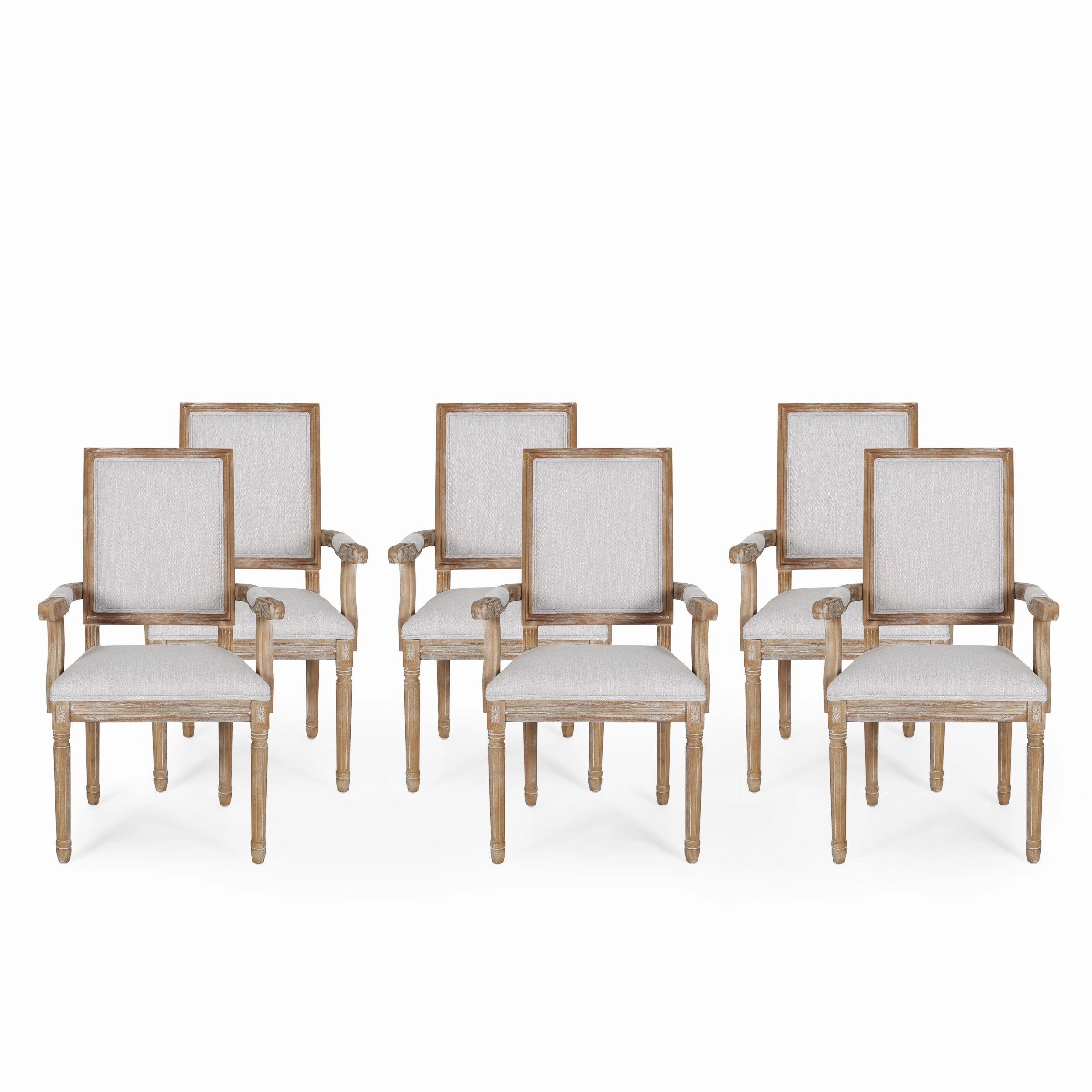 French Country Wood Upholstered Dining Chair - NH511513