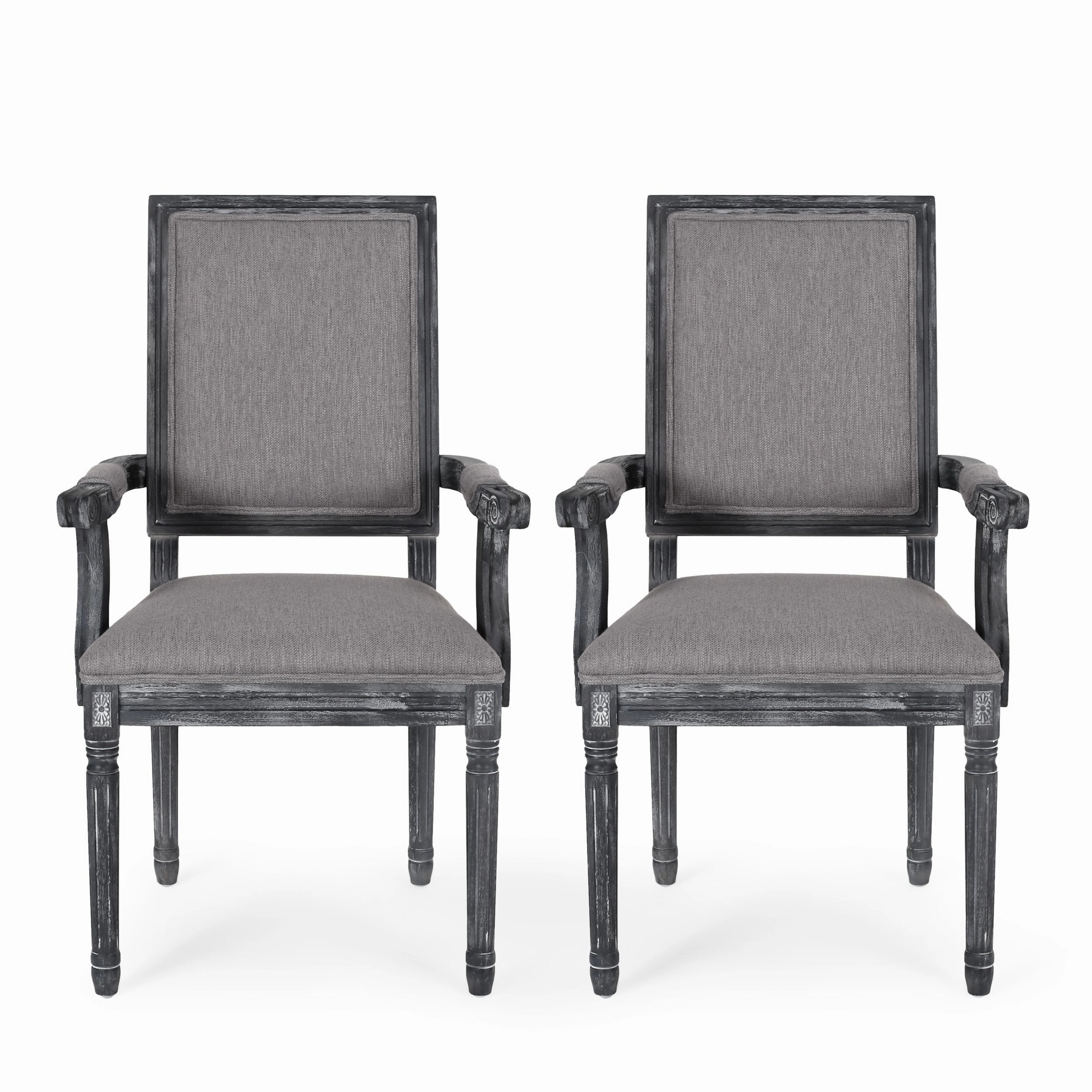 French Country Wood Upholstered Dining Chair - NH511513