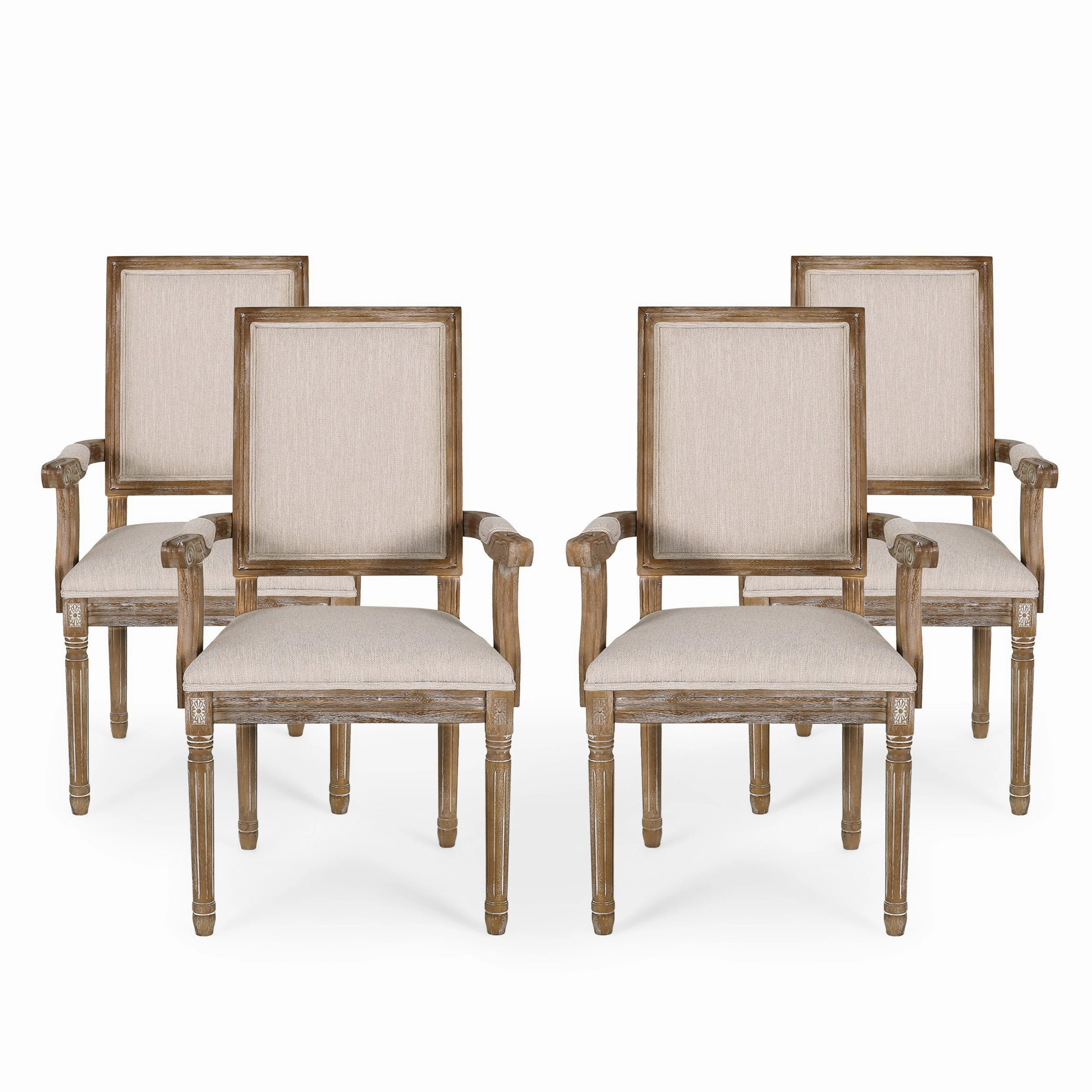 French Country Wood Upholstered Dining Chair - NH511513 kitchen accessories, table linens