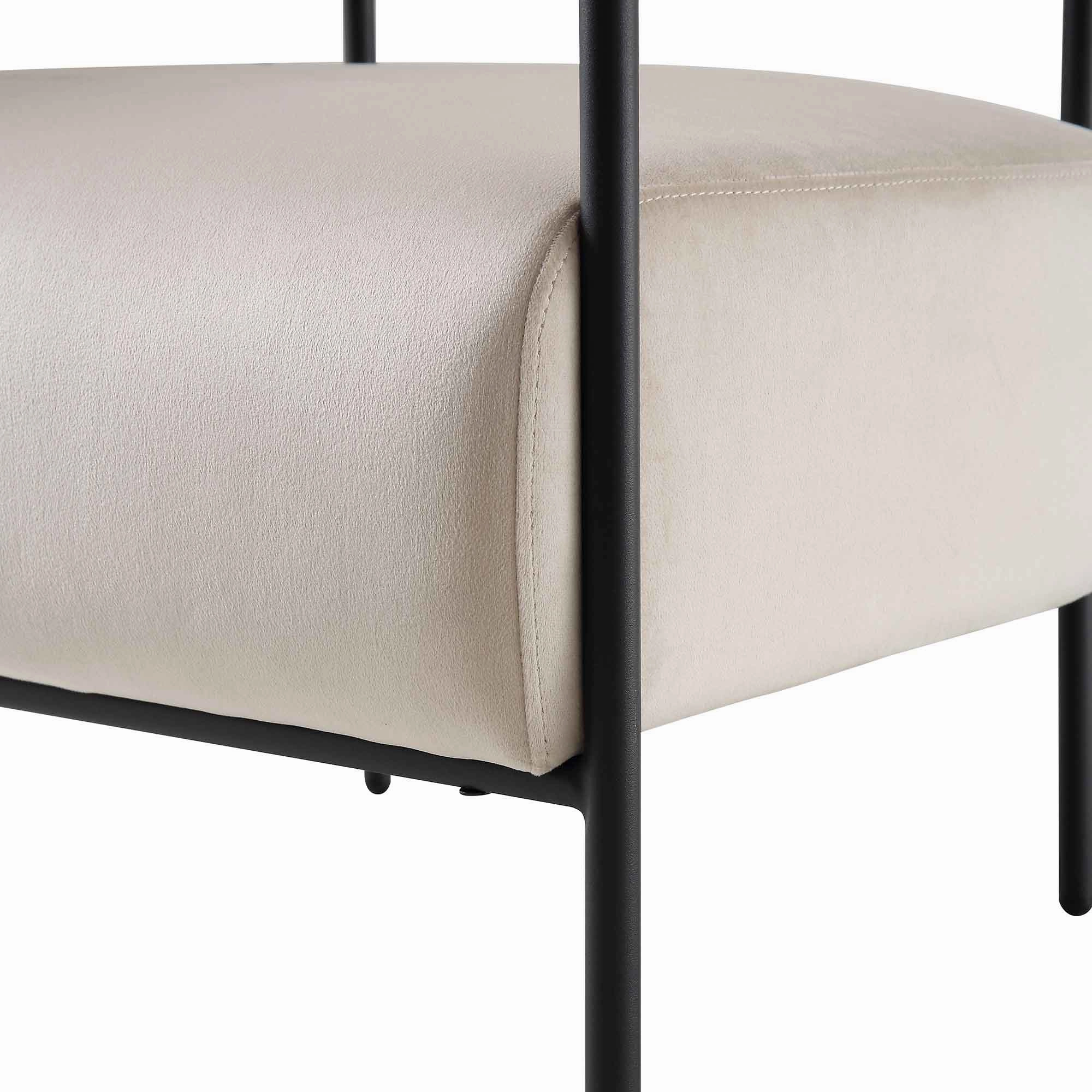 Fulbourn Champagne Velvet Armchair