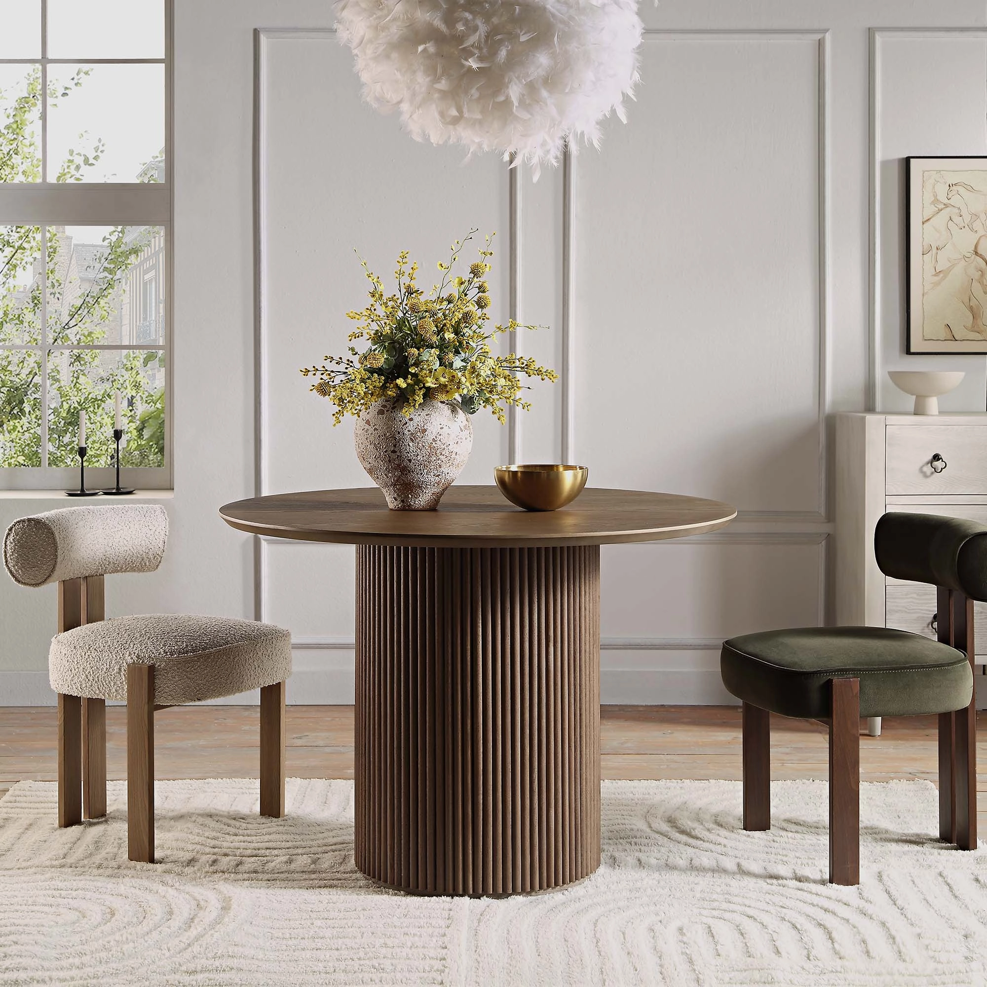 Geo Curve Cream Hand Tufted New Zealand Wool Rectangular Rug