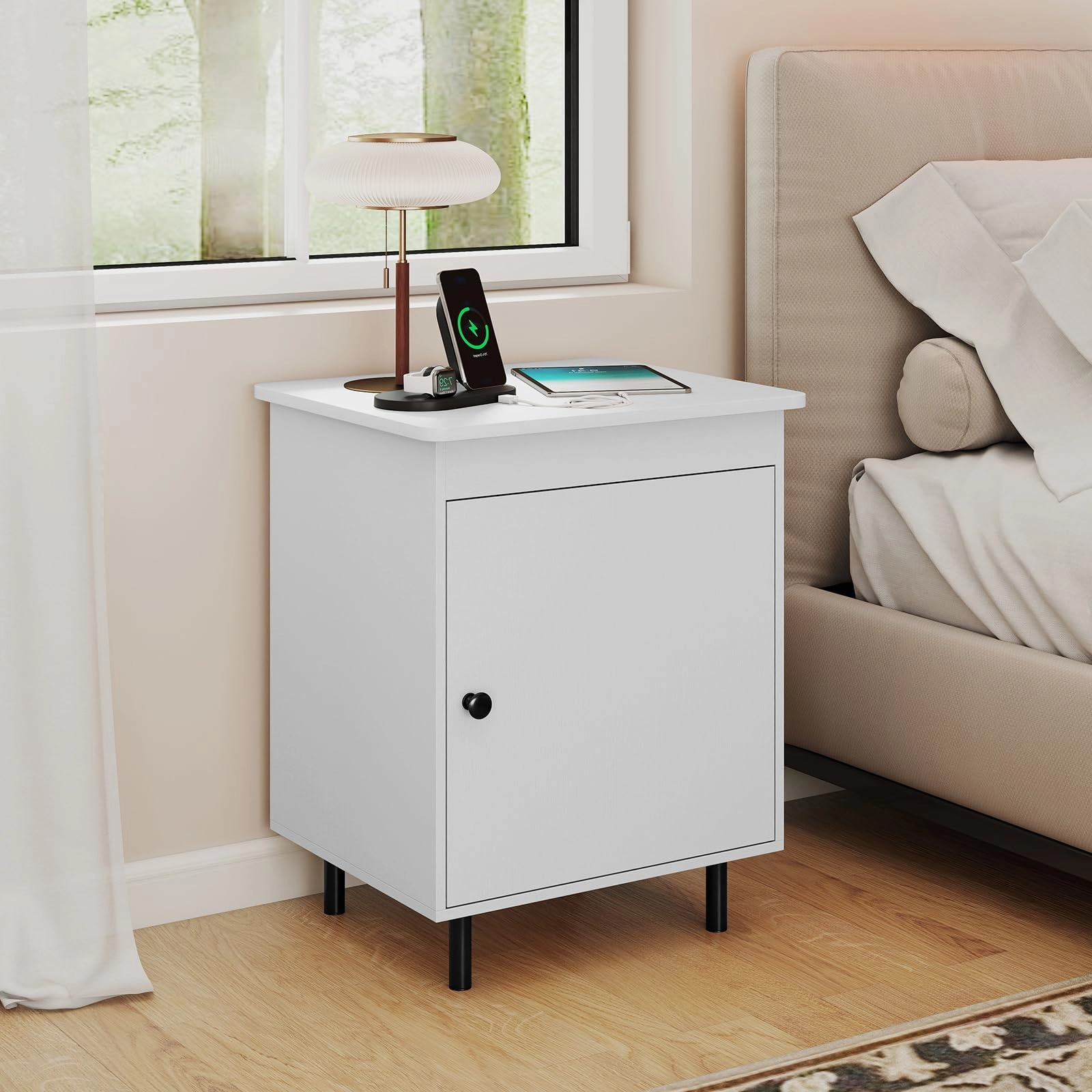 Gianex Wood Sofa Side Tables Storage Cabinet for Bedroom