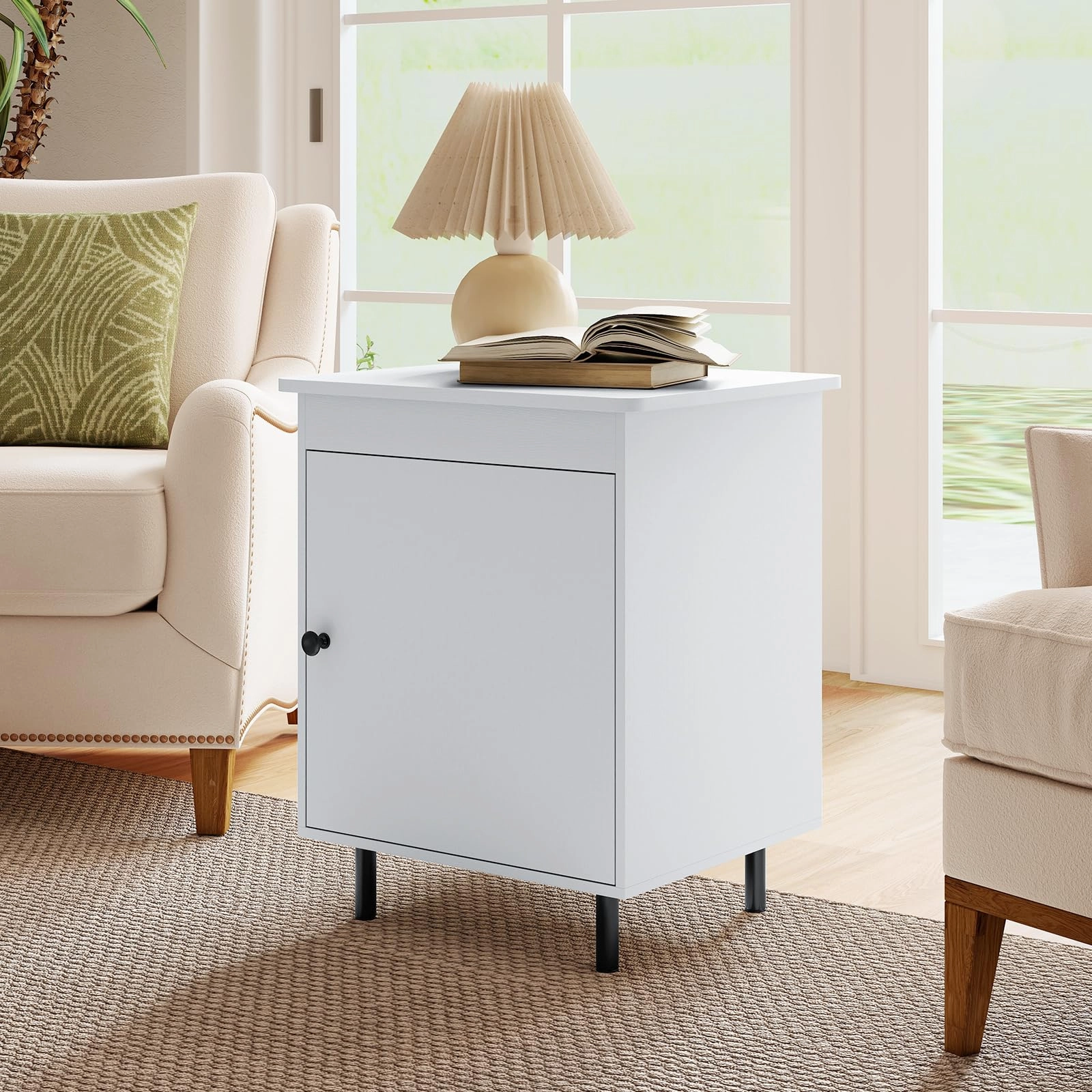 Gianex Wood Sofa Side Tables Storage Cabinet for Bedroom