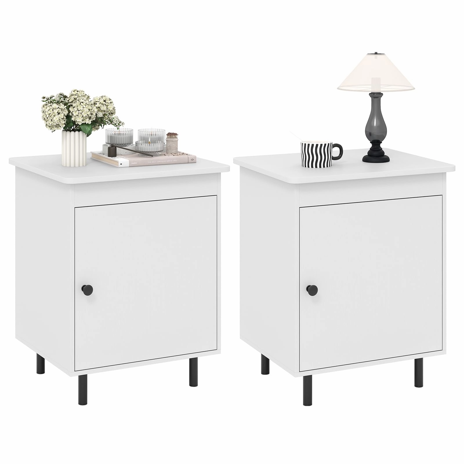 Gianex Wood Sofa Side Tables Storage Cabinet for Bedroom