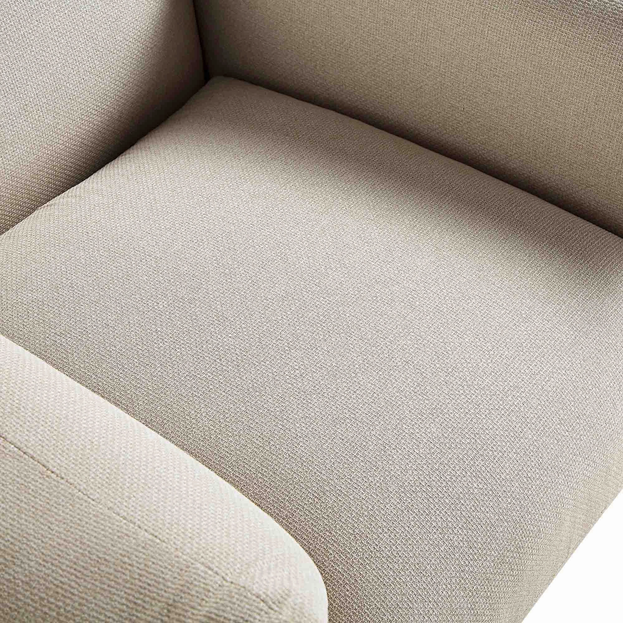 Gianni Armchair, Beige Woven Fabric