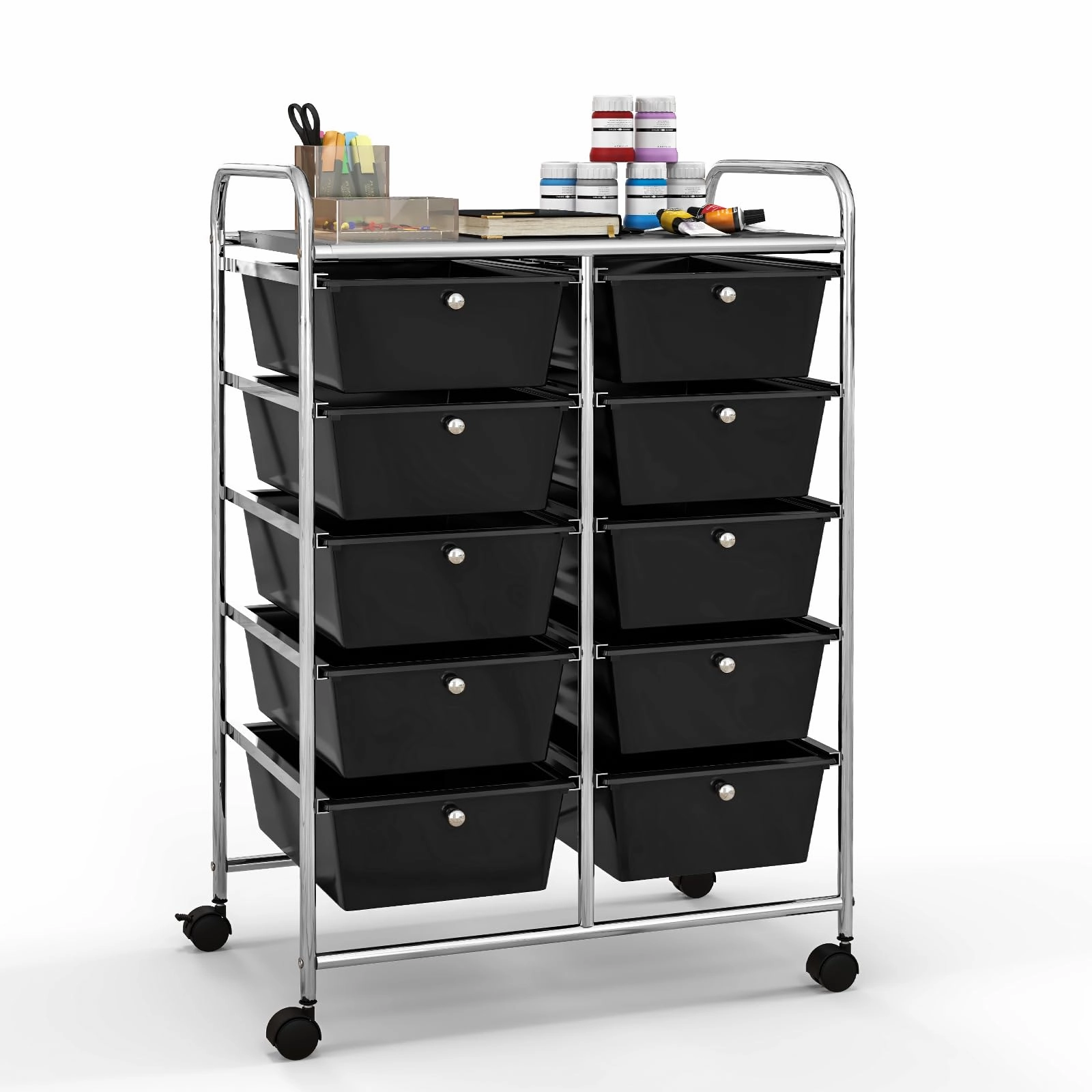 Giantex 10 Drawers Rolling Cart, Classroom Organizers