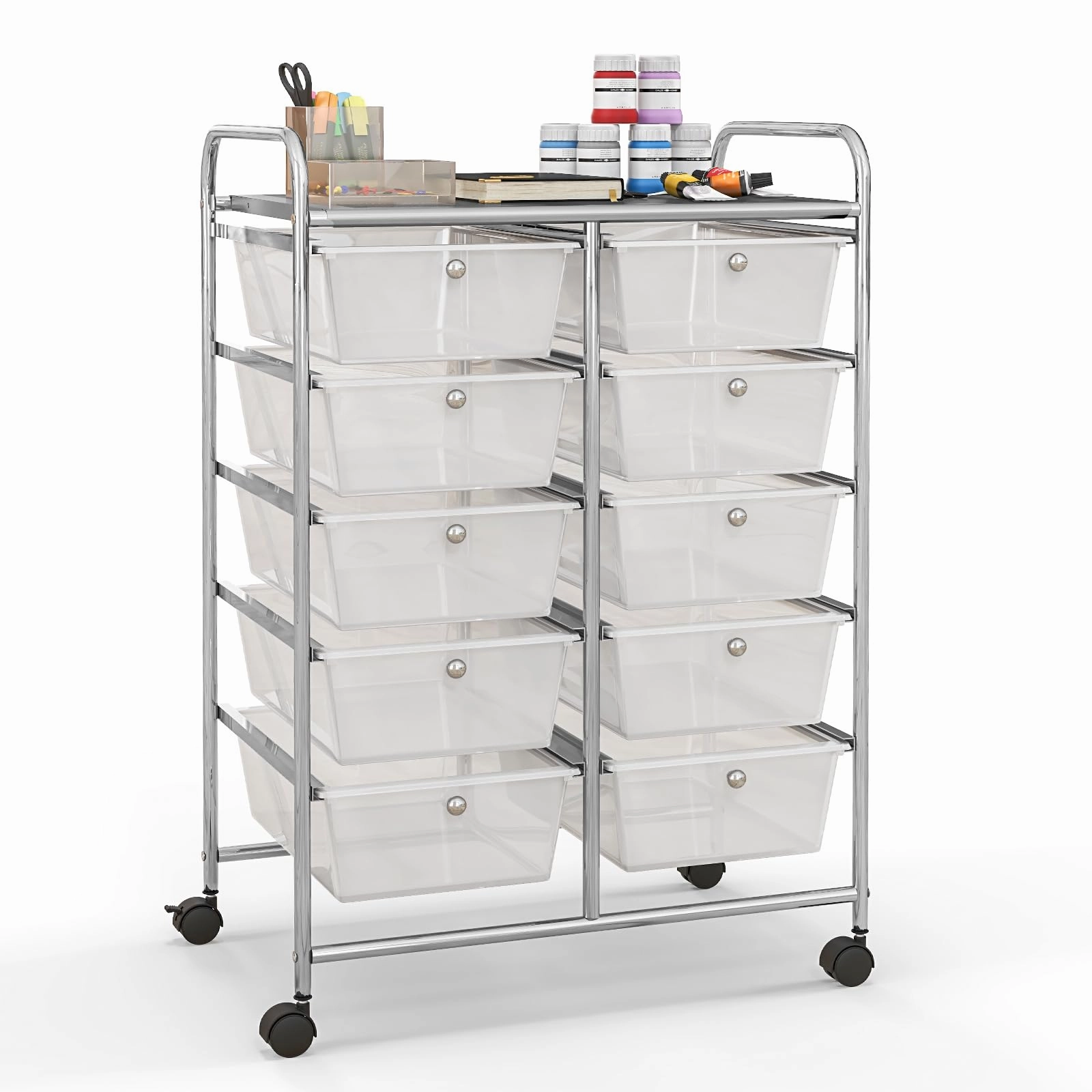 Giantex 10 Drawers Rolling Cart, Classroom Organizers outdoor dining set, patio table