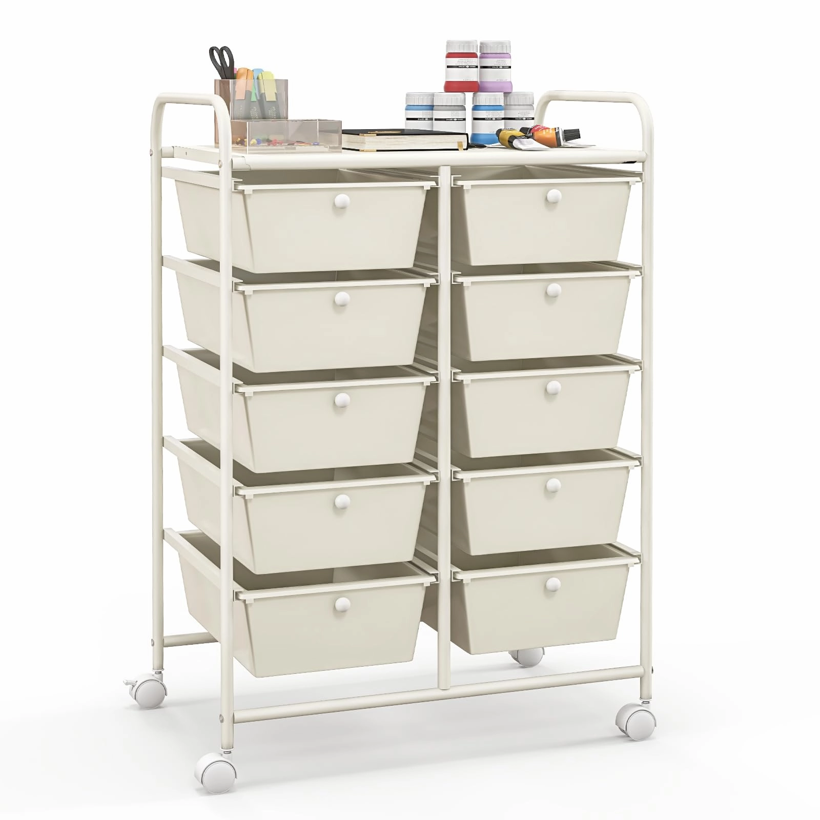 Giantex 10 Drawers Rolling Cart, Classroom Organizers