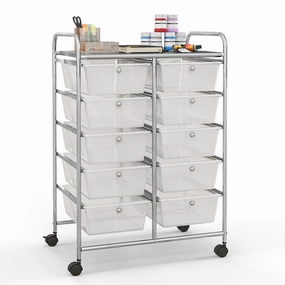 Giantex 10 Drawers Rolling Cart, Classroom Organizers outdoor dining set, patio table