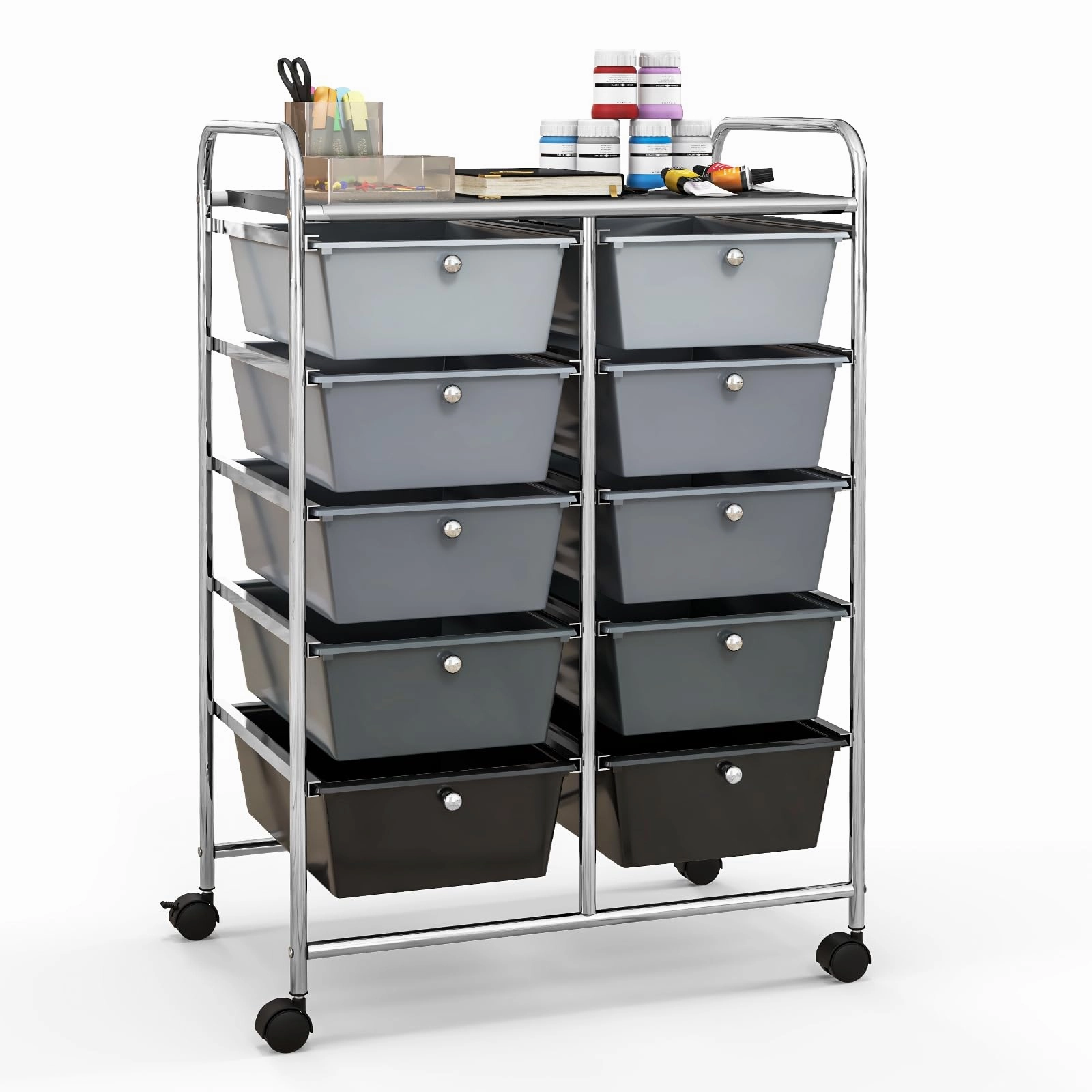 Giantex 10 Drawers Rolling Cart, Classroom Organizers