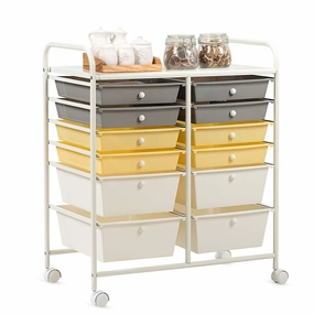 Giantex 12 Drawer Rolling Storage Cart Tools Scrapbook Paper Office School Organizer outdoor dining set, patio table