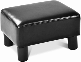 Giantex 16" Small Footstool PU Leather Ottoman Footrest Modern sectional sofa, corner couch