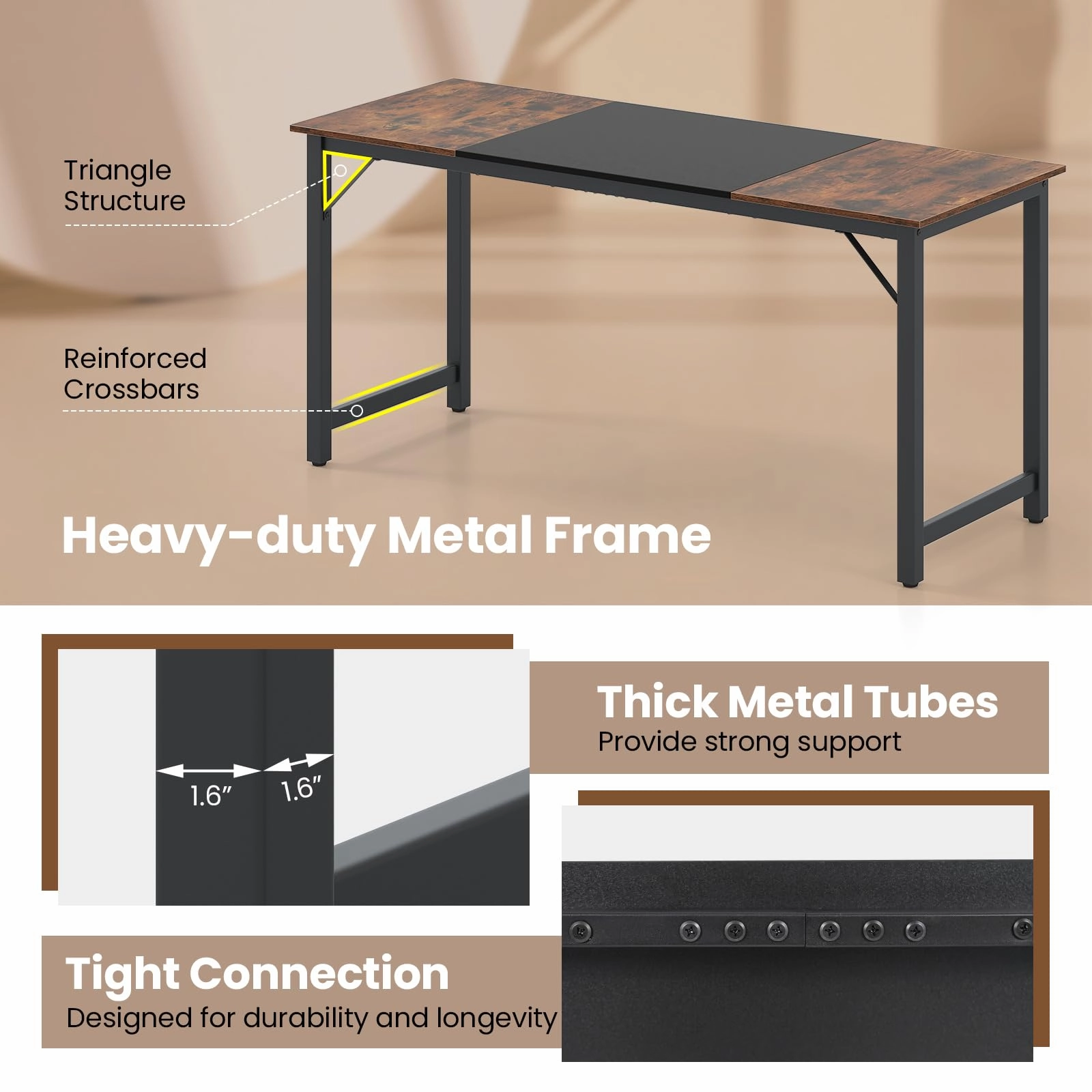 Giantex 1/2/4/6 PCS 63" x 24" Rectangular Large Meeting Room Desk