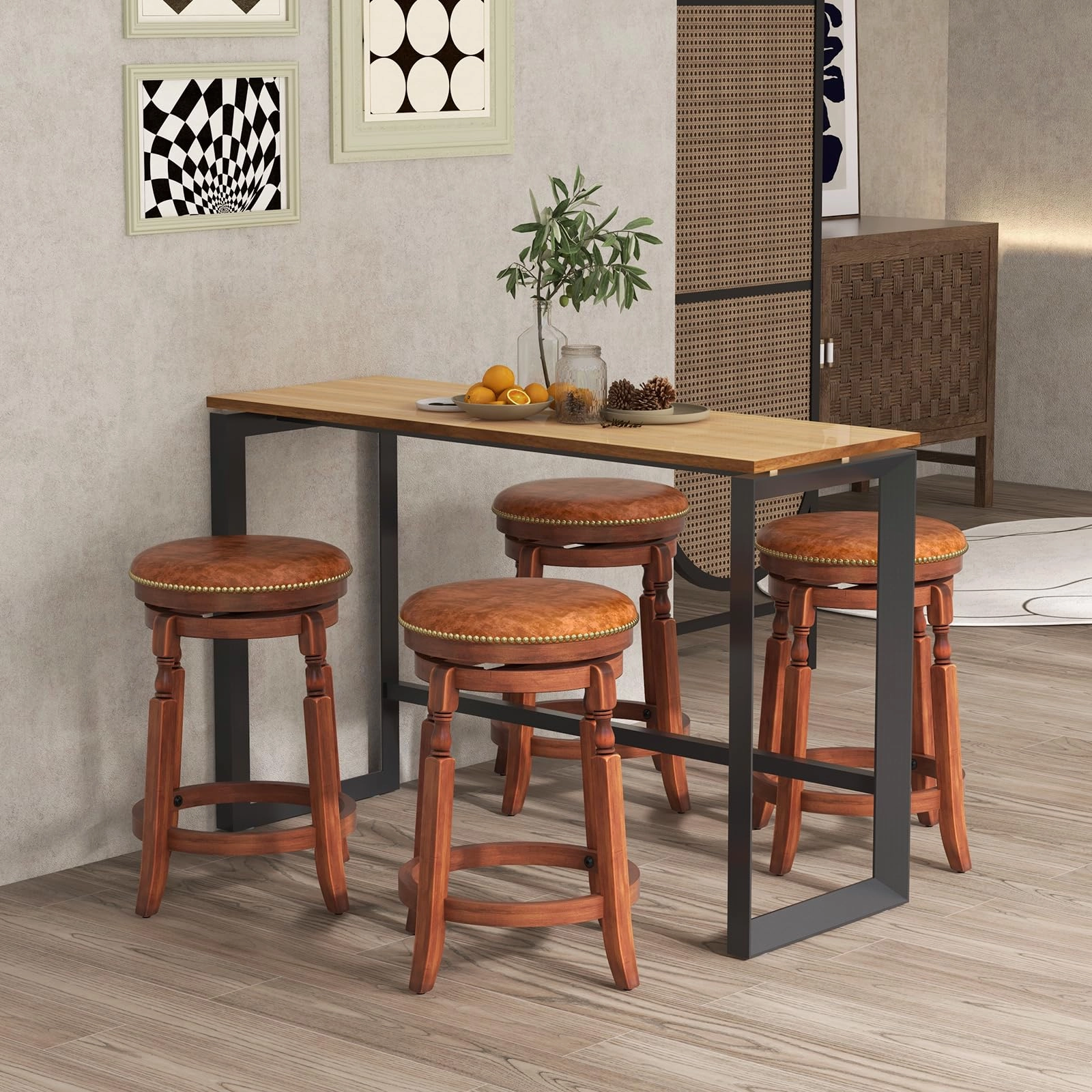 Giantex 24" /29.5" Swivel Bar Stools