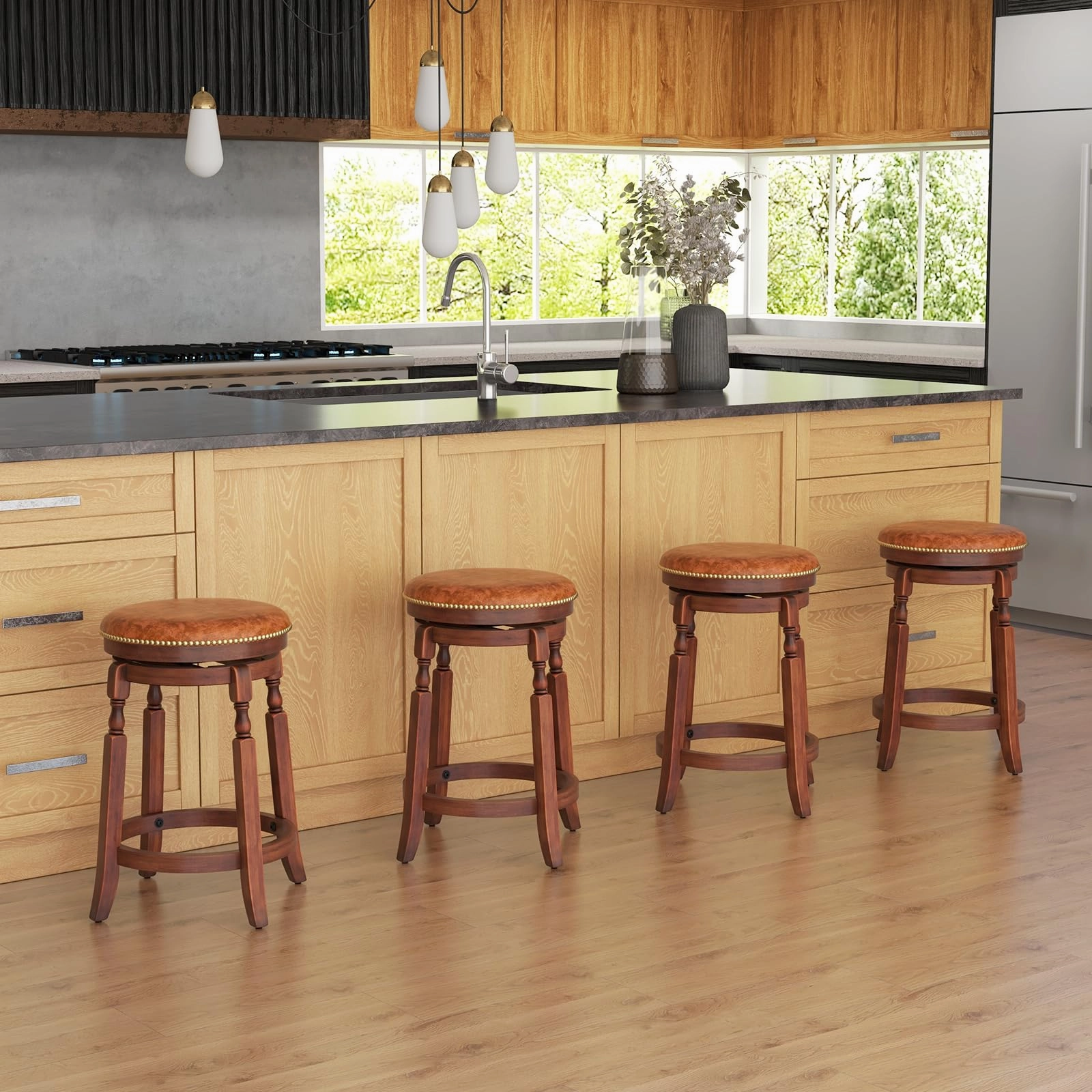 Giantex 24" /29.5" Swivel Bar Stools