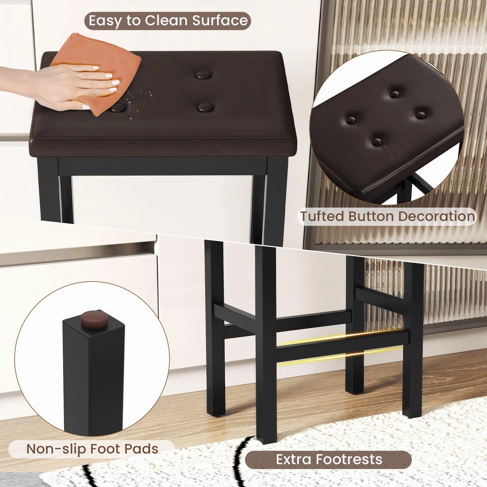 Giantex 24" Bar Stools Set