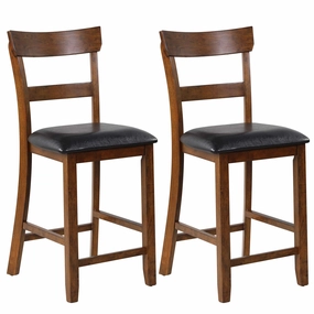 Giantex 25.5-Inch Counter Height Chair with Backrest, Foam-Padded Cushion, Rubber Wood Legs kitchen towel, placemats